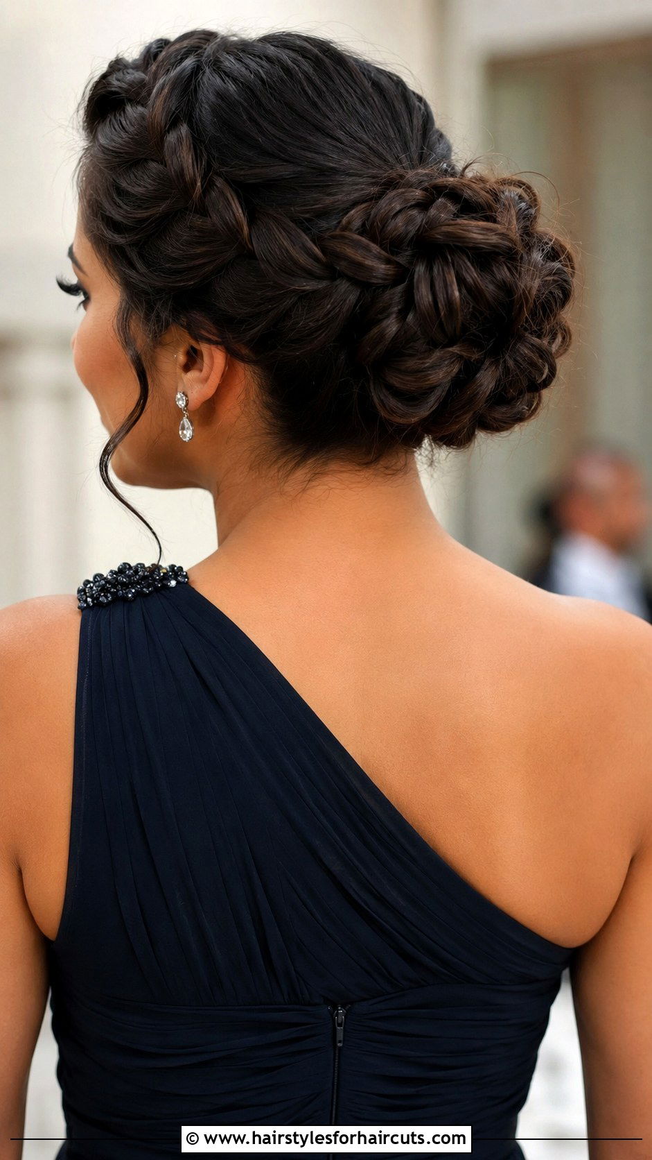Braided Low Bun - 25 easy fancy hairstyles for medium hair - 25 easy fancy hairstyles for medium hair