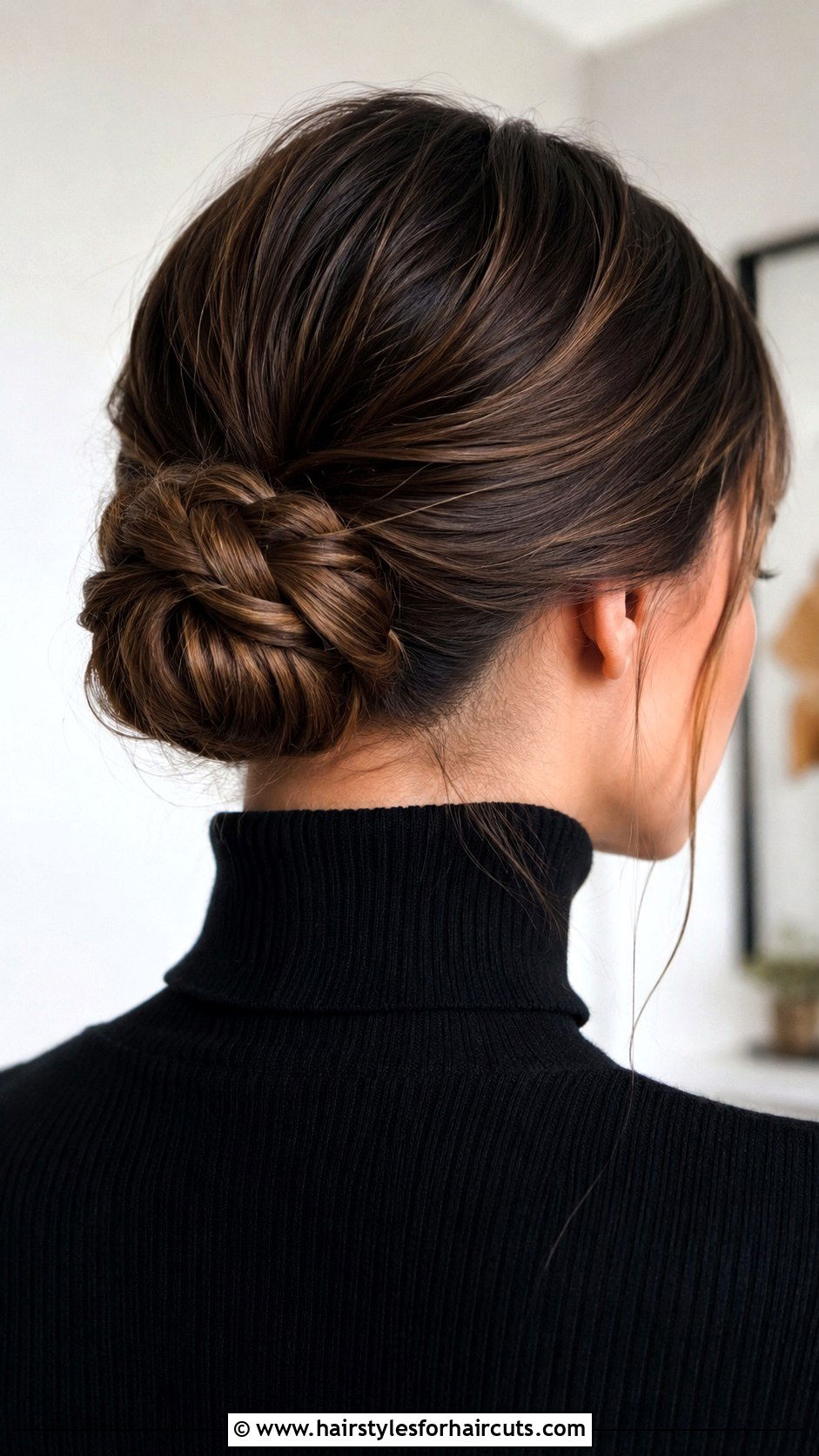 Braided Low Bun - 25 braid hairstyles for medium hair - 25 braid hairstyles for medium hair