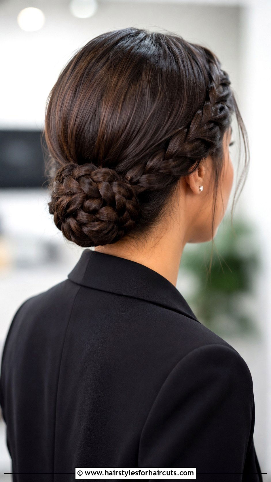 Braided Low Bun - 25 hairstyles without hair tie - 25 hairstyles without hair tie