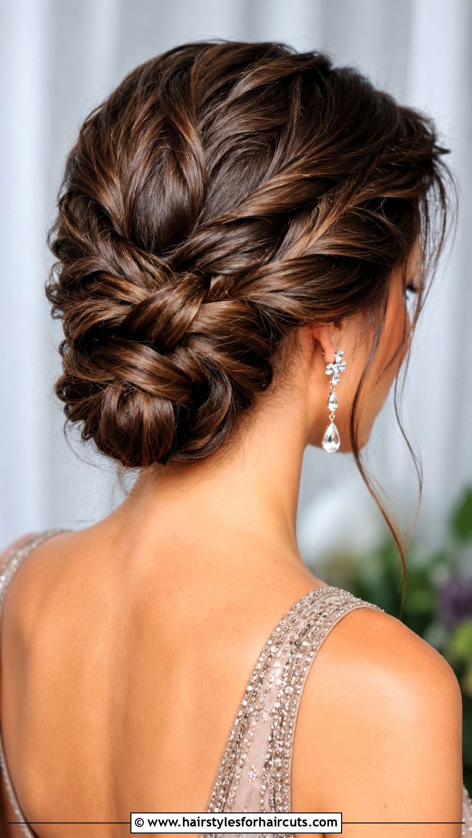 Braided Low Bun - 25 cocktail hairstyles for medium hair - 25 cocktail hairstyles for medium hair