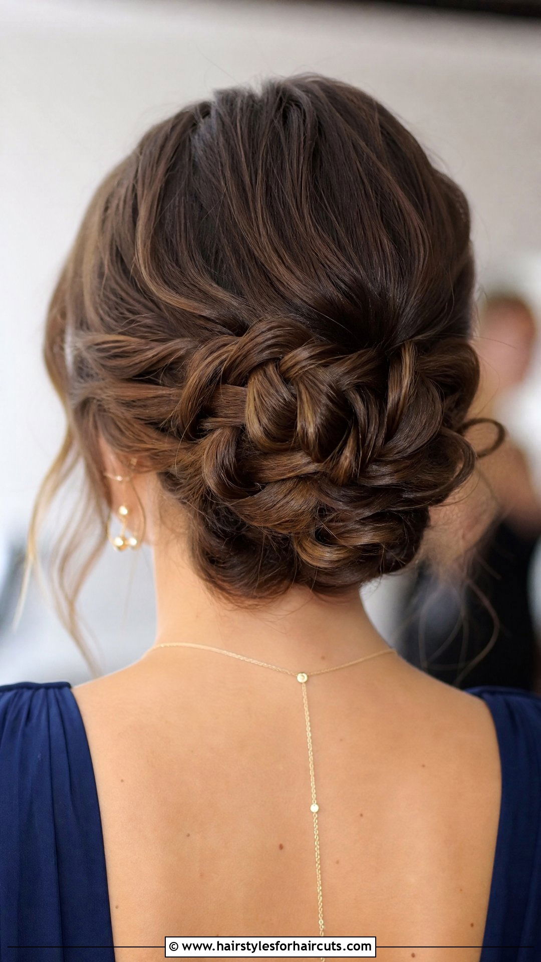 Braided Low Bun Long Hair - 25 easy wedding guest hairstyles for long hair - 25 easy wedding guest hairstyles for long hair