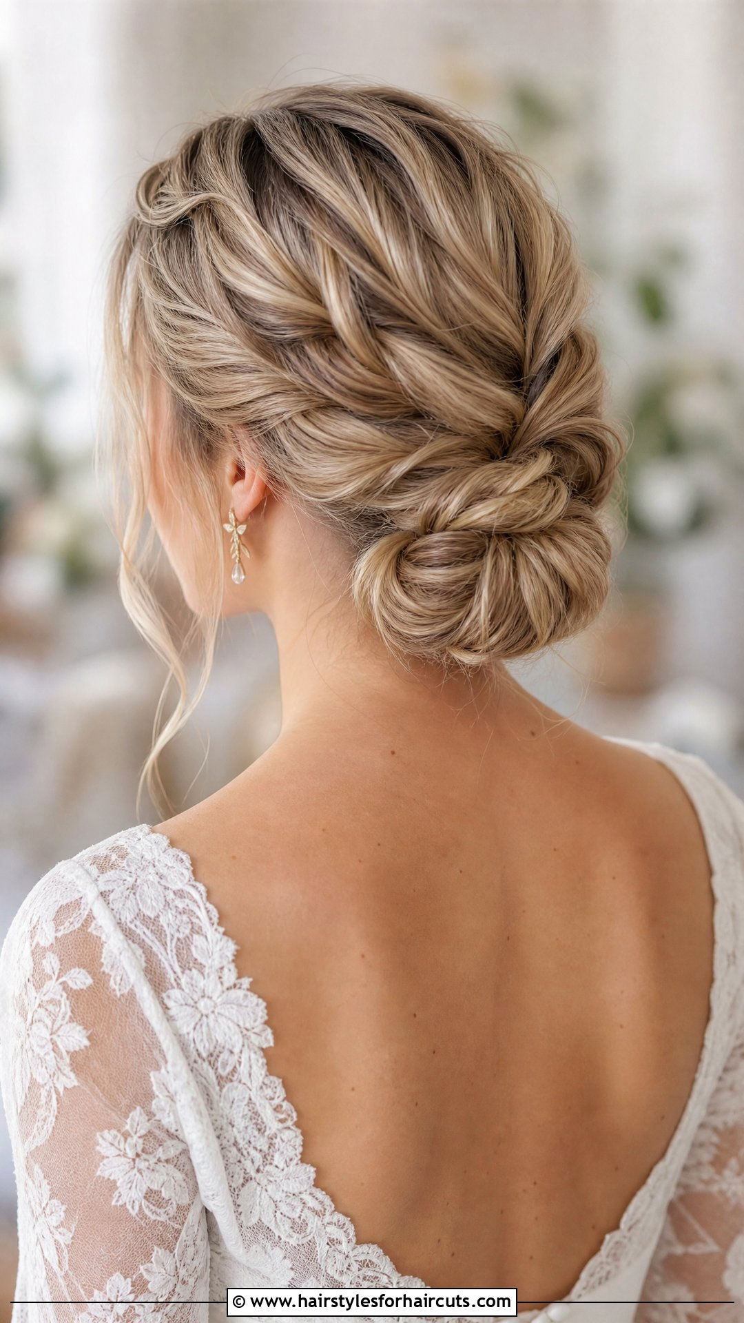 Braided Low Bun Updo - 25 wedding hairstyles up do - 25 wedding hairstyles up do