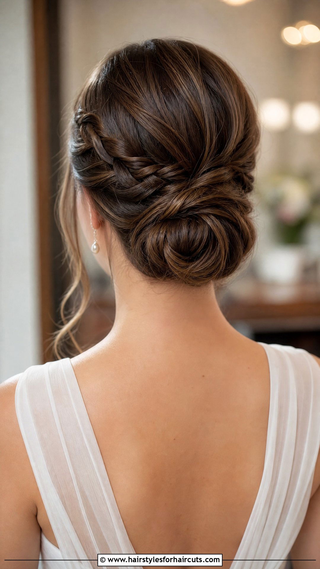 Braided Low Bun Wedding Updo - 25 wedding updo hairstyles - 25 wedding updo hairstyles