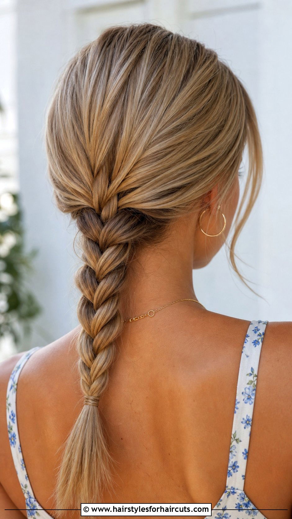 Braided Low Ponytail - 25 wedding hairstyles for shoulder length straight hair - 25 wedding hairstyles for shoulder length straight hair