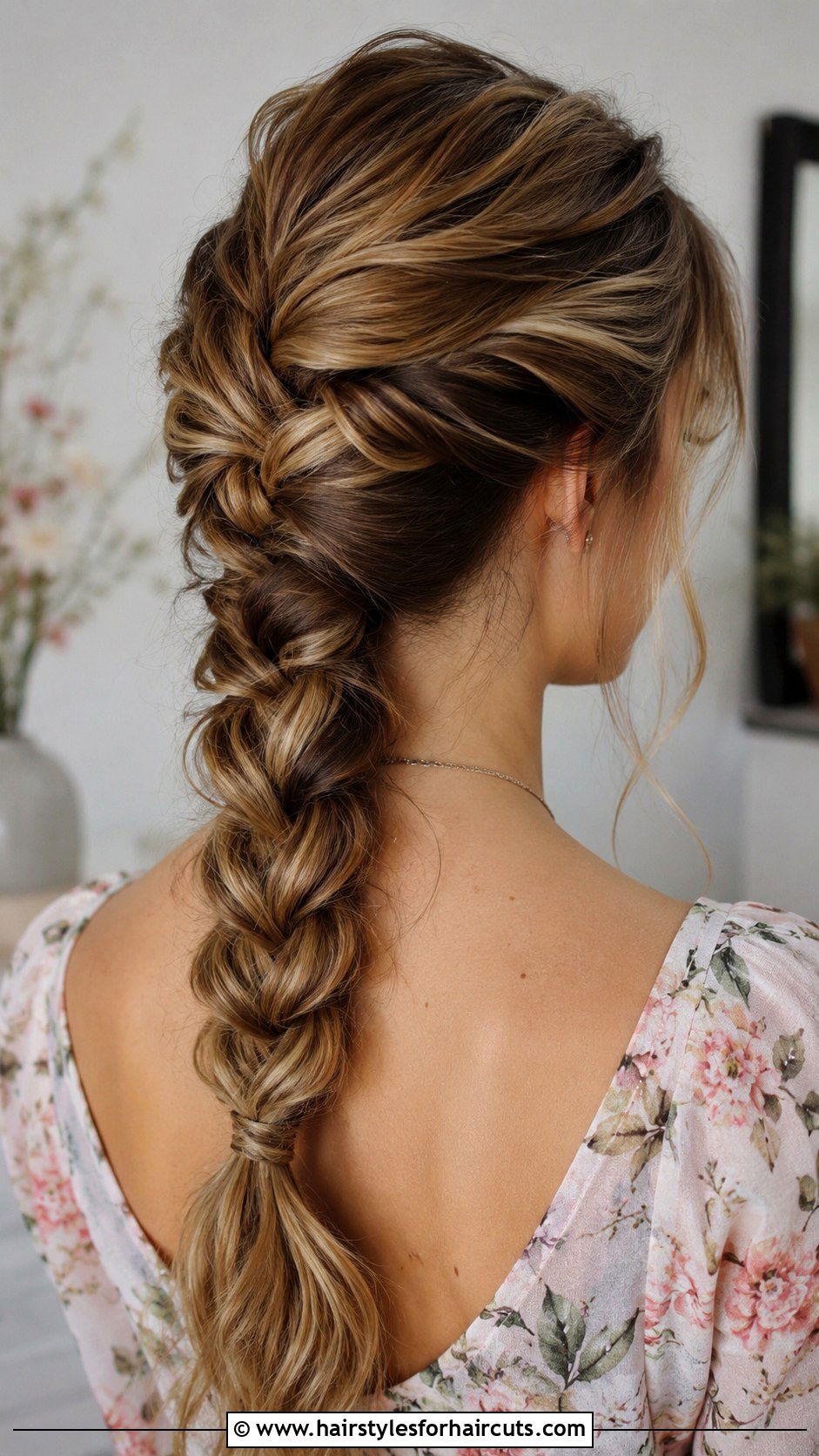 Braided Low Ponytail - 25 bridesmaid hairstyles for thin hair - 25 bridesmaid hairstyles for thin hair