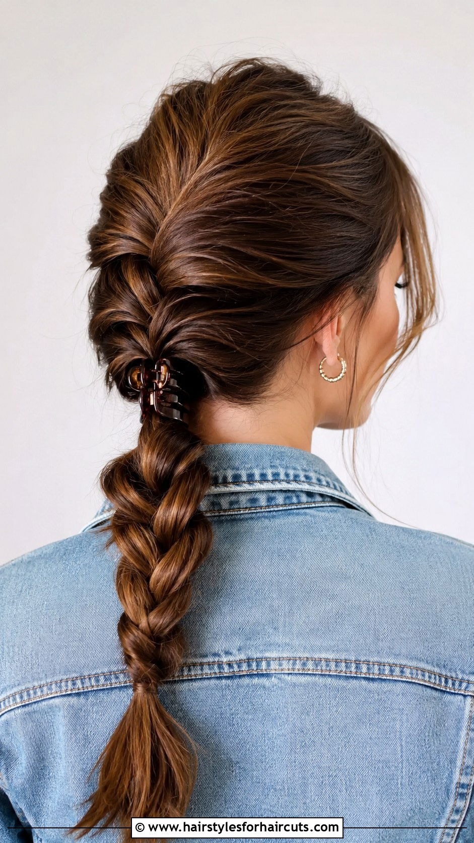 Braided Low Ponytail Banana Clip - 25 banana clip hairstyles - 25 banana clip hairstyles