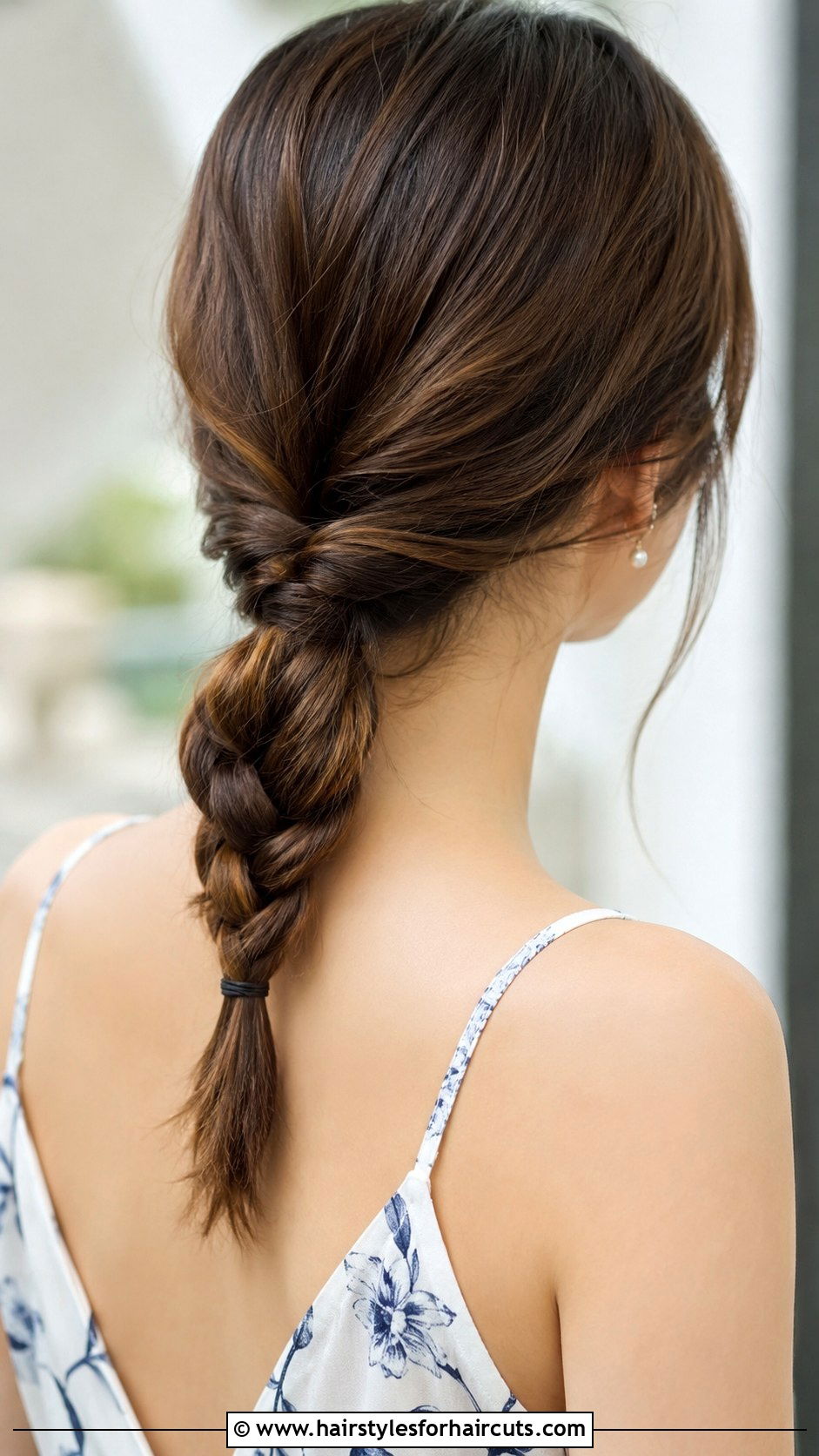 Braided Low Ponytail Medium Hair - 25 summer hairstyles for medium hair - 25 summer hairstyles for medium hair