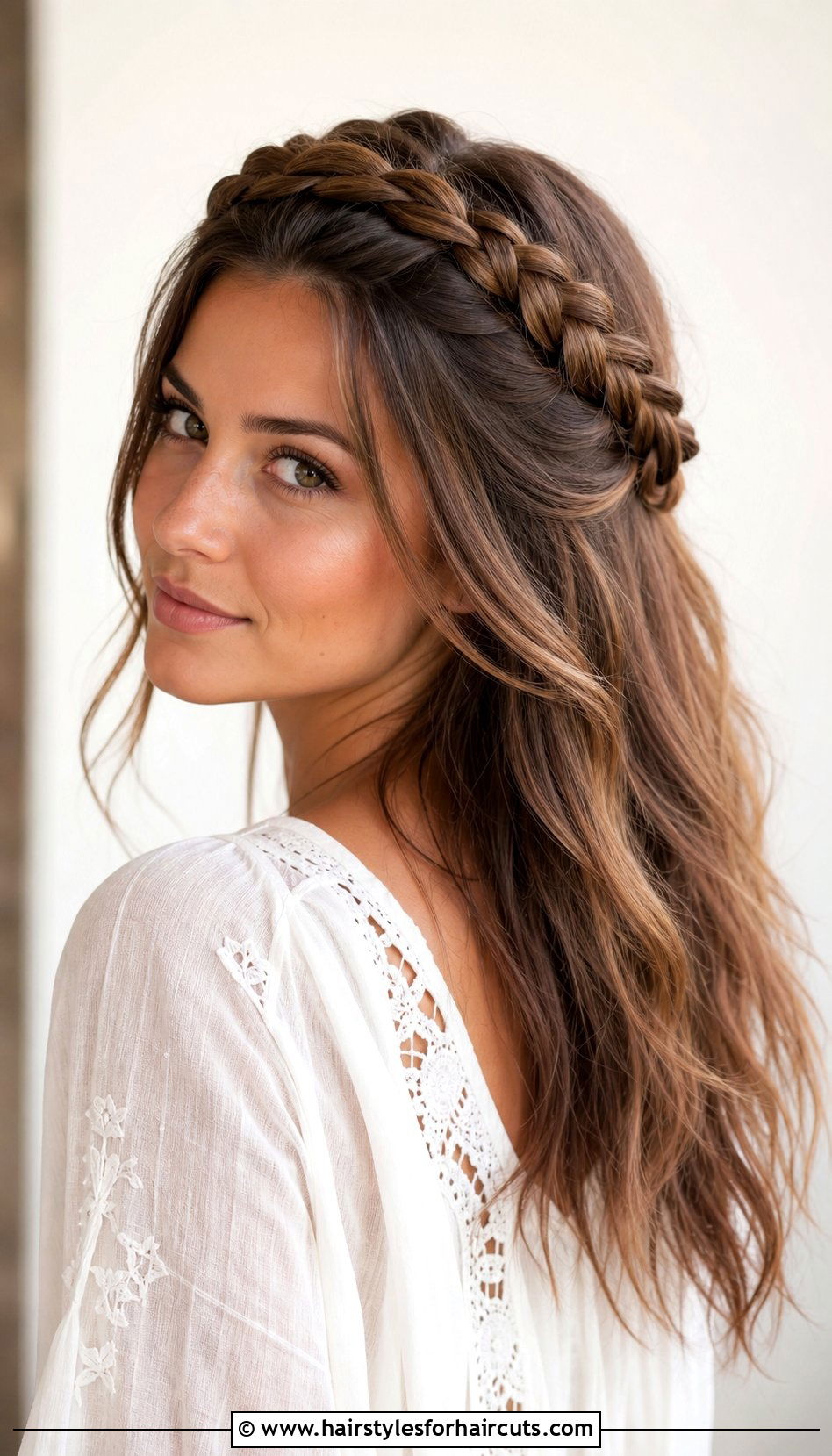 Braided Mid Length Crown - 25 hairstyles mid length hair - 25 hairstyles mid length hair