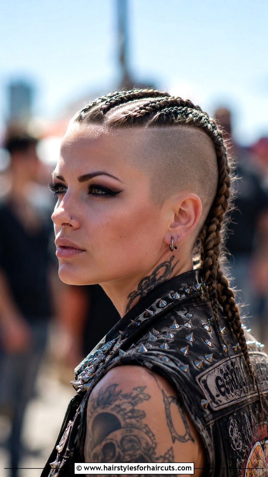 Braided Mohawk - 25 motorcycle hairstyles for short hair - 25 motorcycle hairstyles for short hair