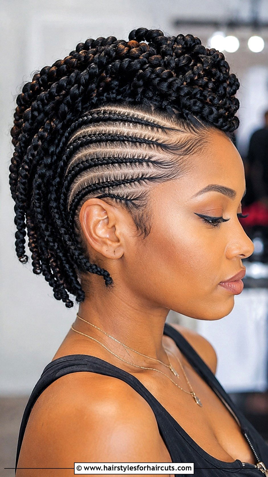 Braided Mohawk Bob - 25 braided bob hairstyles for black hair - 25 braided bob hairstyles for black hair