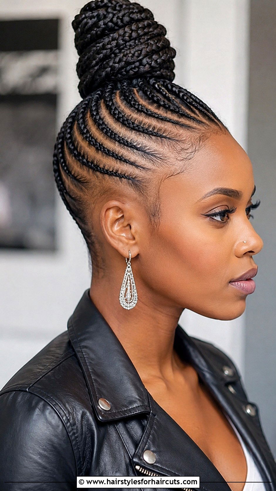 Braided Mohawk Bun - 25 braided buns hairstyles for black hair - 25 braided buns hairstyles for black hair