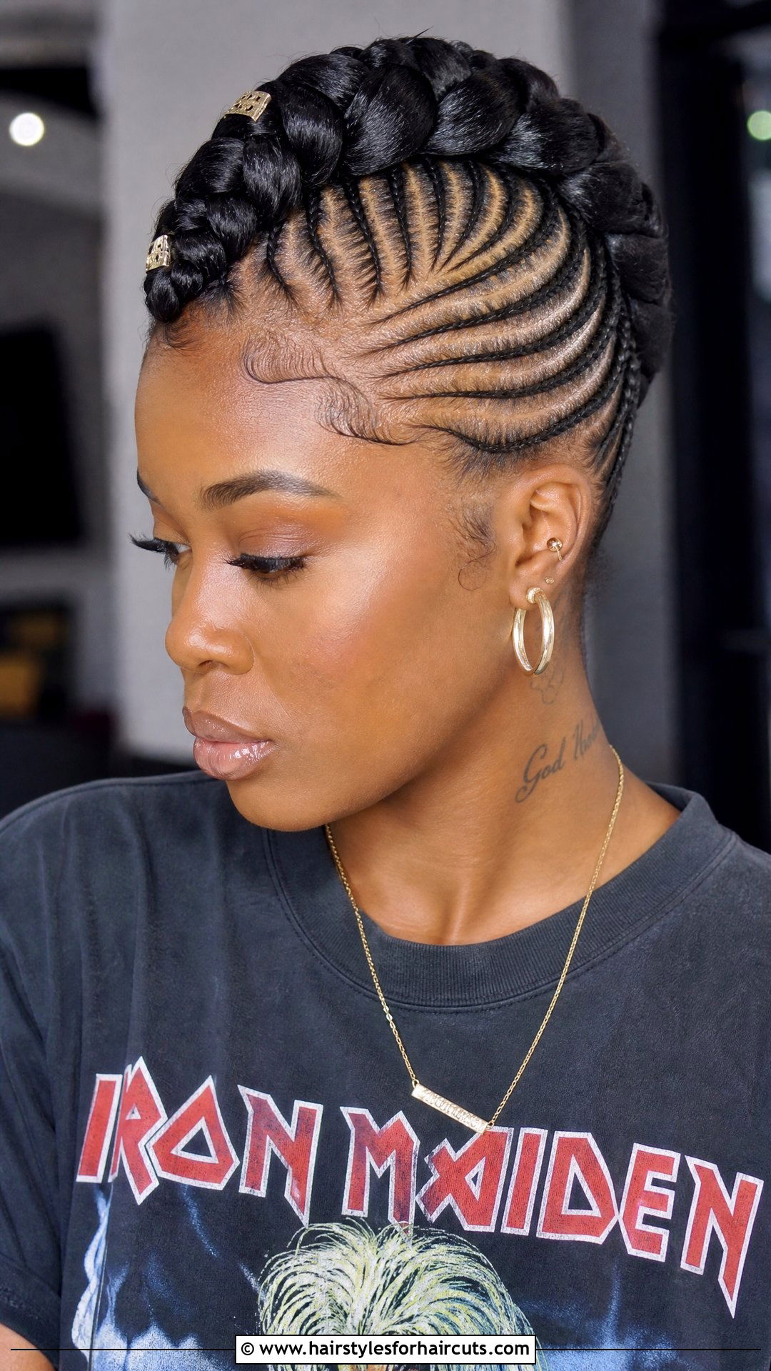 Braided Mohawk Wrap Hairstyle - 25 wrap hairstyles for black hair - 25 wrap hairstyles for black hair