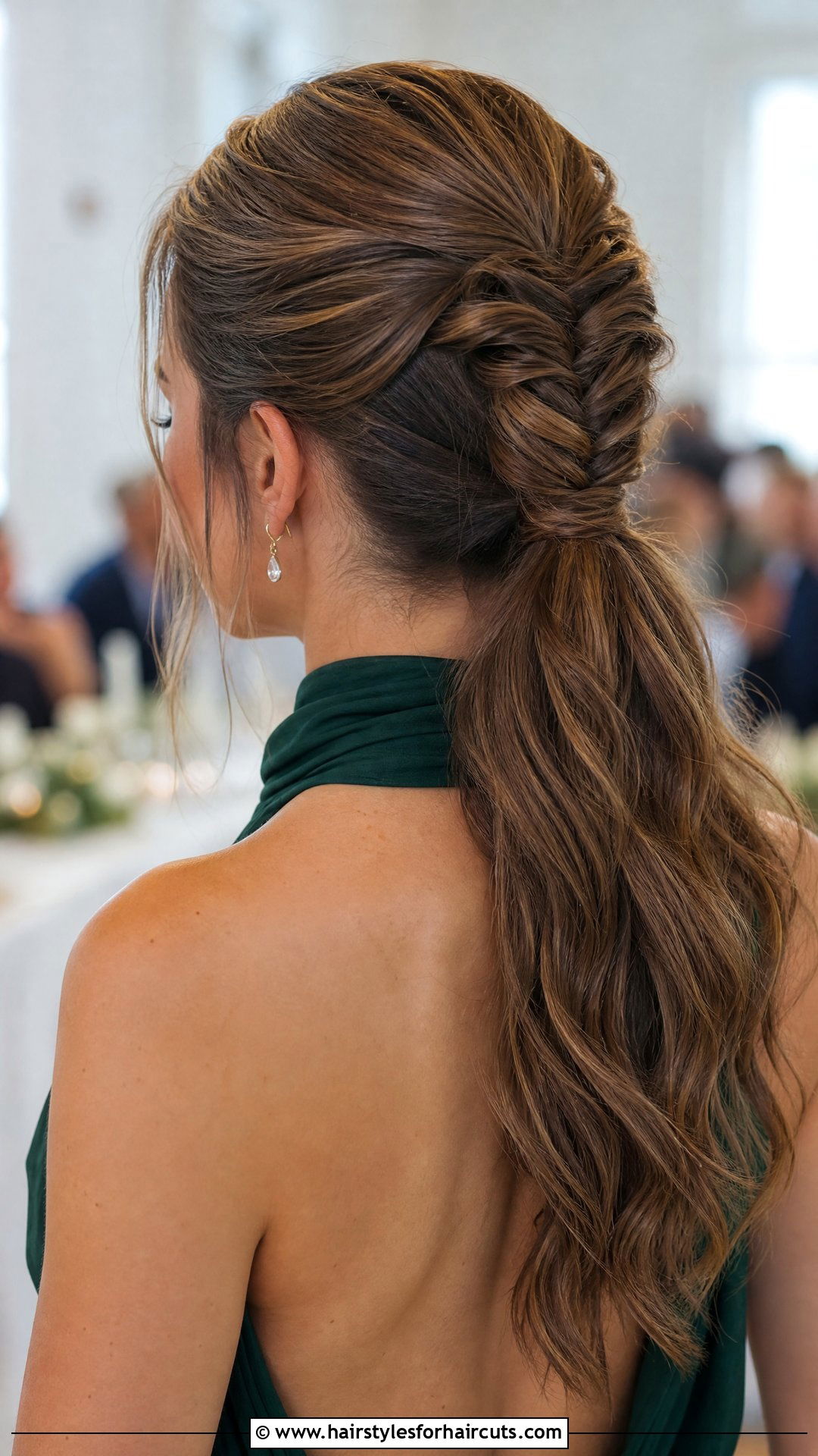 Braided Ponytail Wedding Guest Hairstyle - 25 hair down wedding guest hairstyles - 25 hair down wedding guest hairstyles