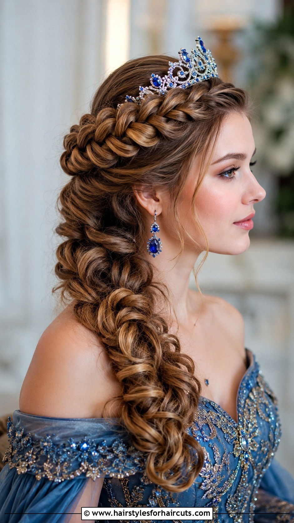 Braided Side Crown - 25 hair to the side wedding hairstyles - 25 hair to the side wedding hairstyles
