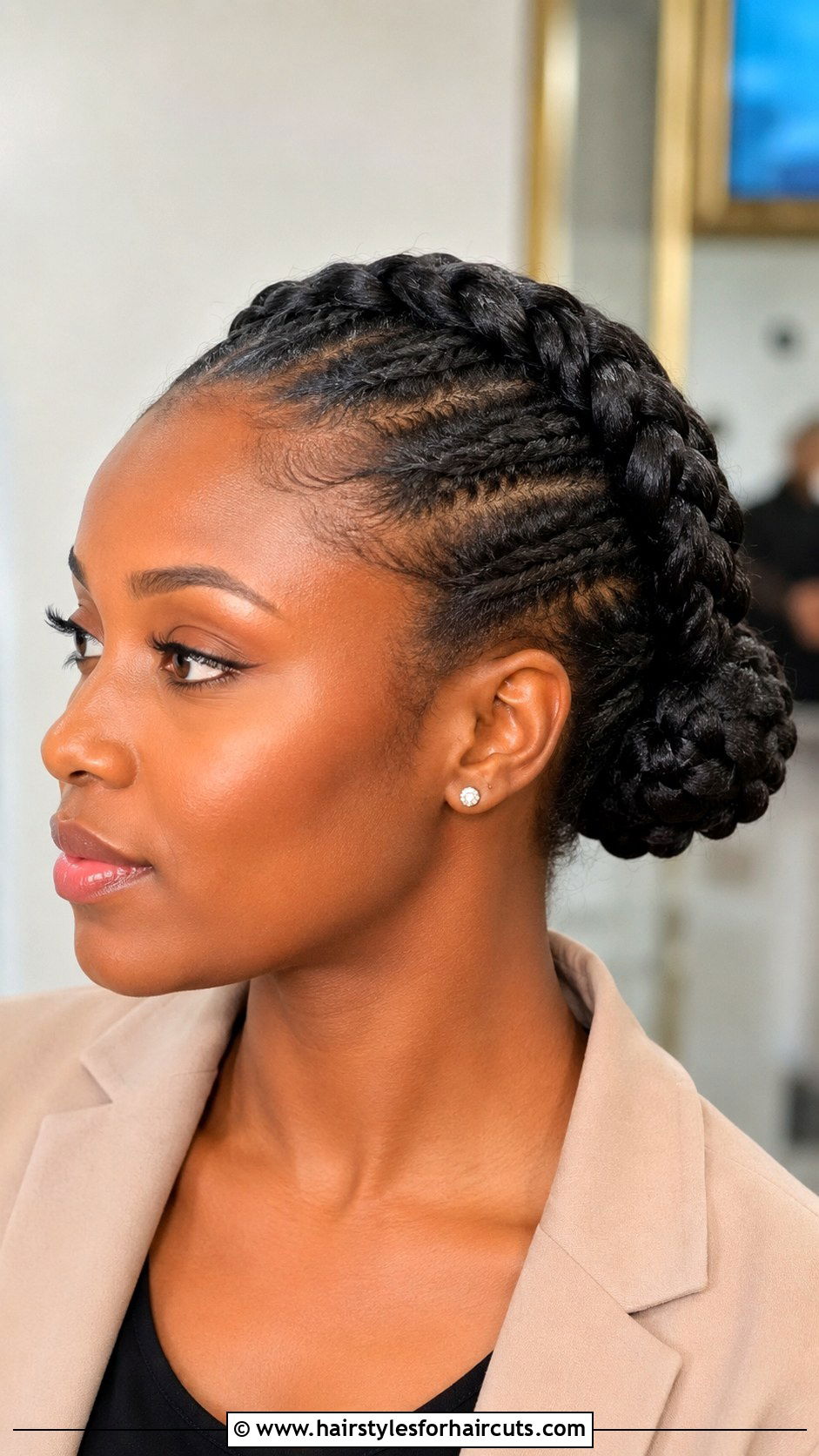 Braided Top Braid Updo - 25 braided updo hairstyles for black hair - 25 braided updo hairstyles for black hair