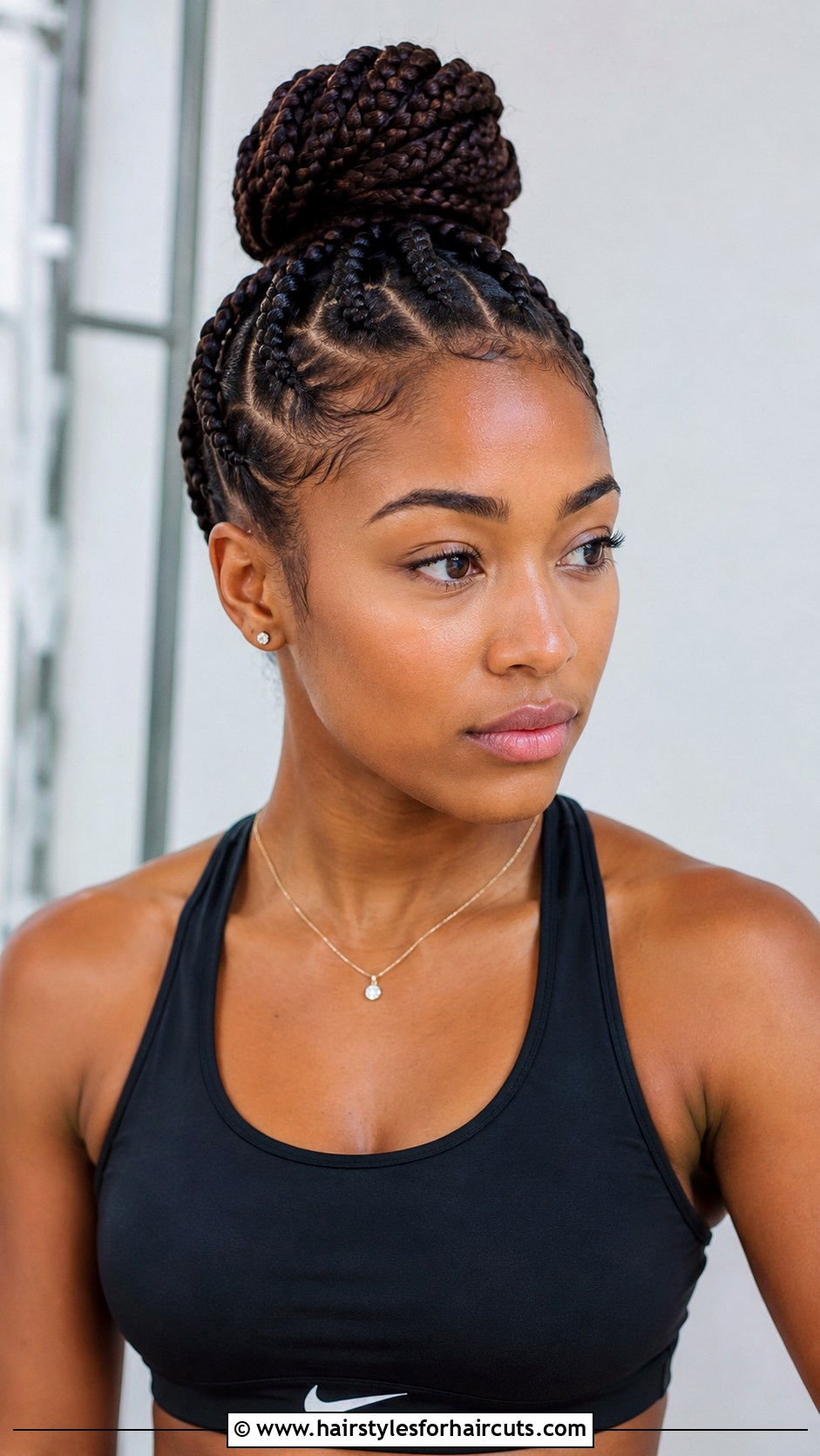 Braided Top Knot Hairdo - 25 basketball hairstyles for long hair - 25 basketball hairstyles for long hair