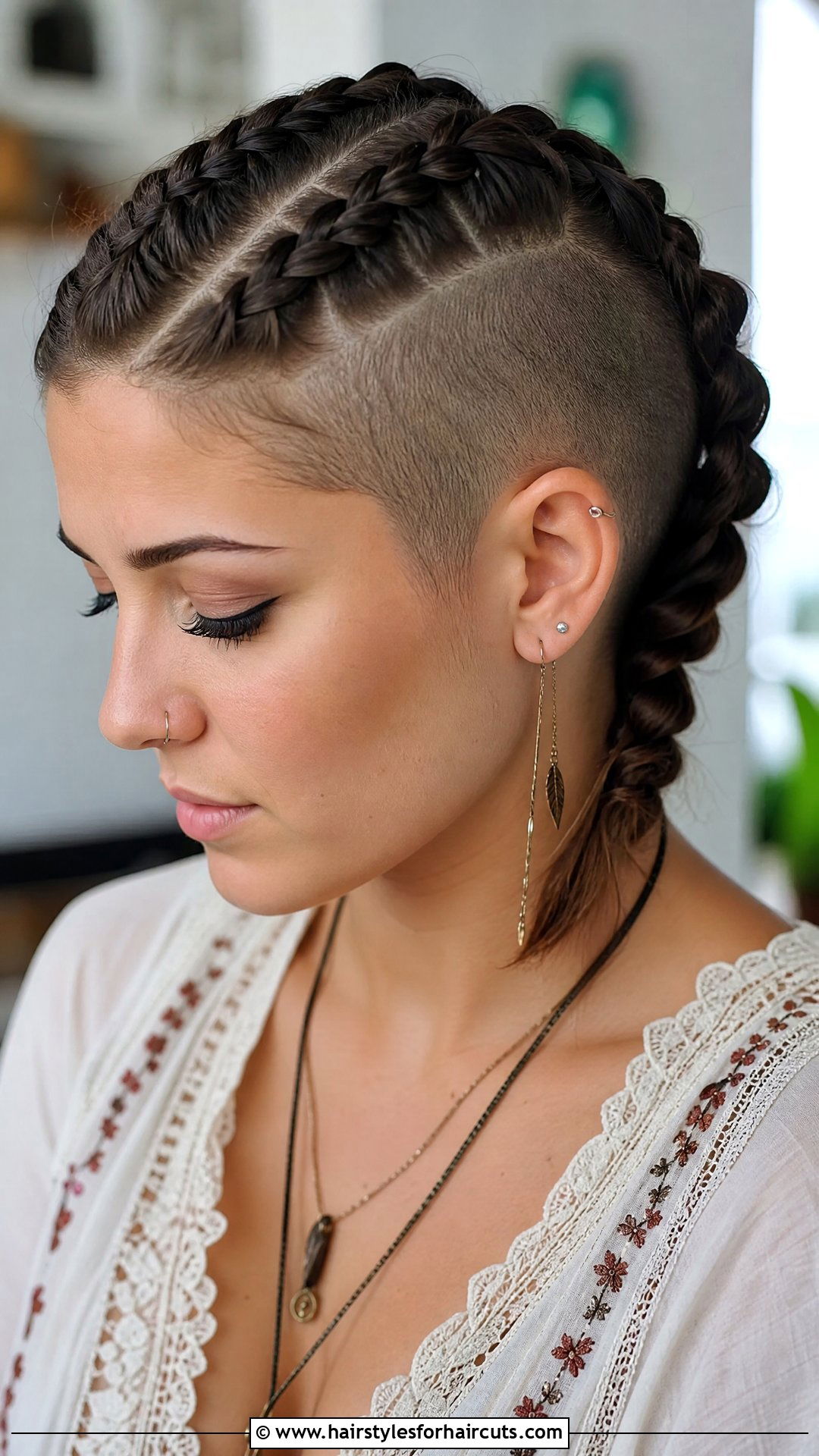 Braided Undercut - 25 undercut hairstyles for women - 25 undercut hairstyles for women
