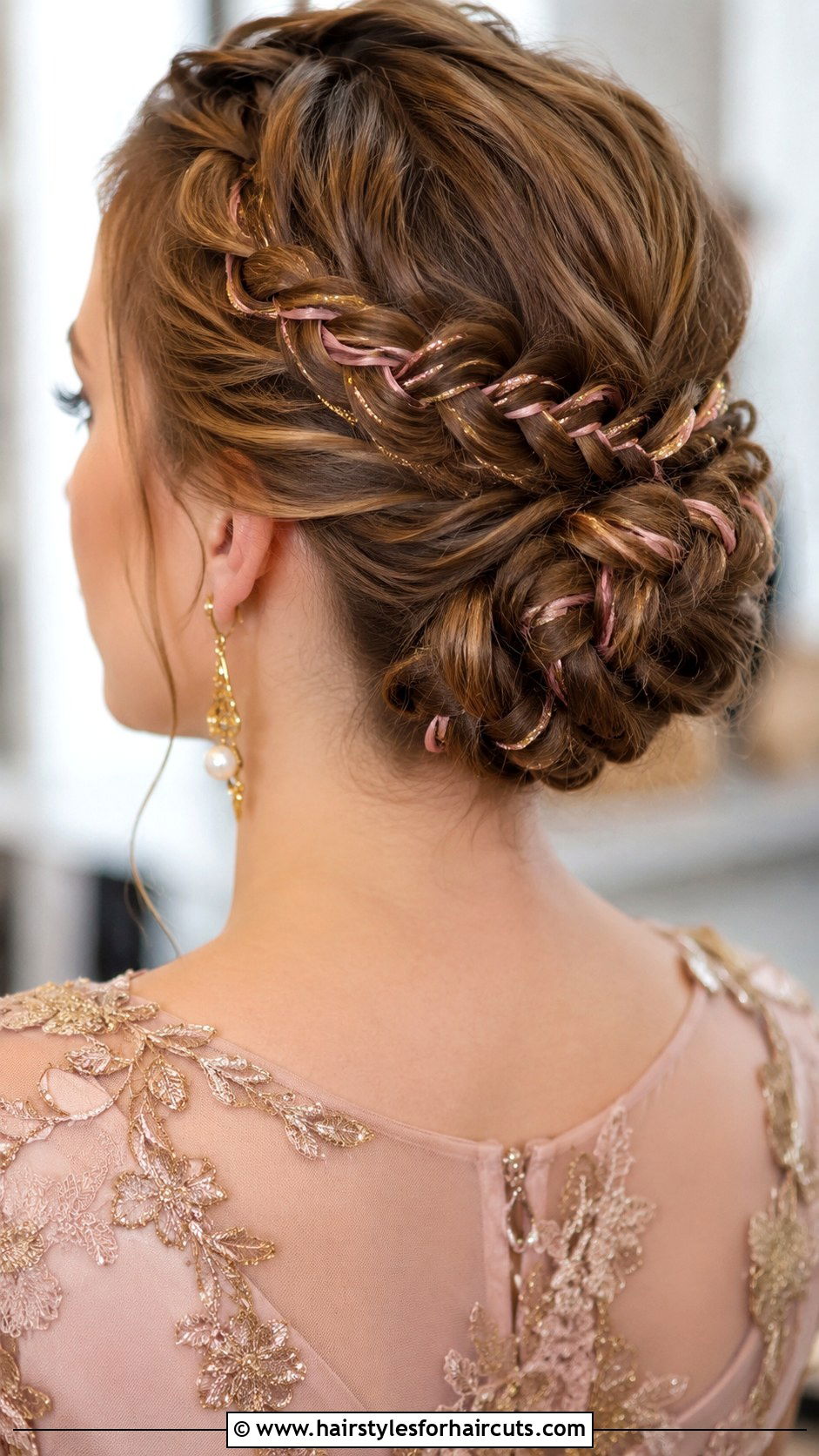 Braided Updo With Ribbons - 25 russian hairstyles - 25 russian hairstyles
