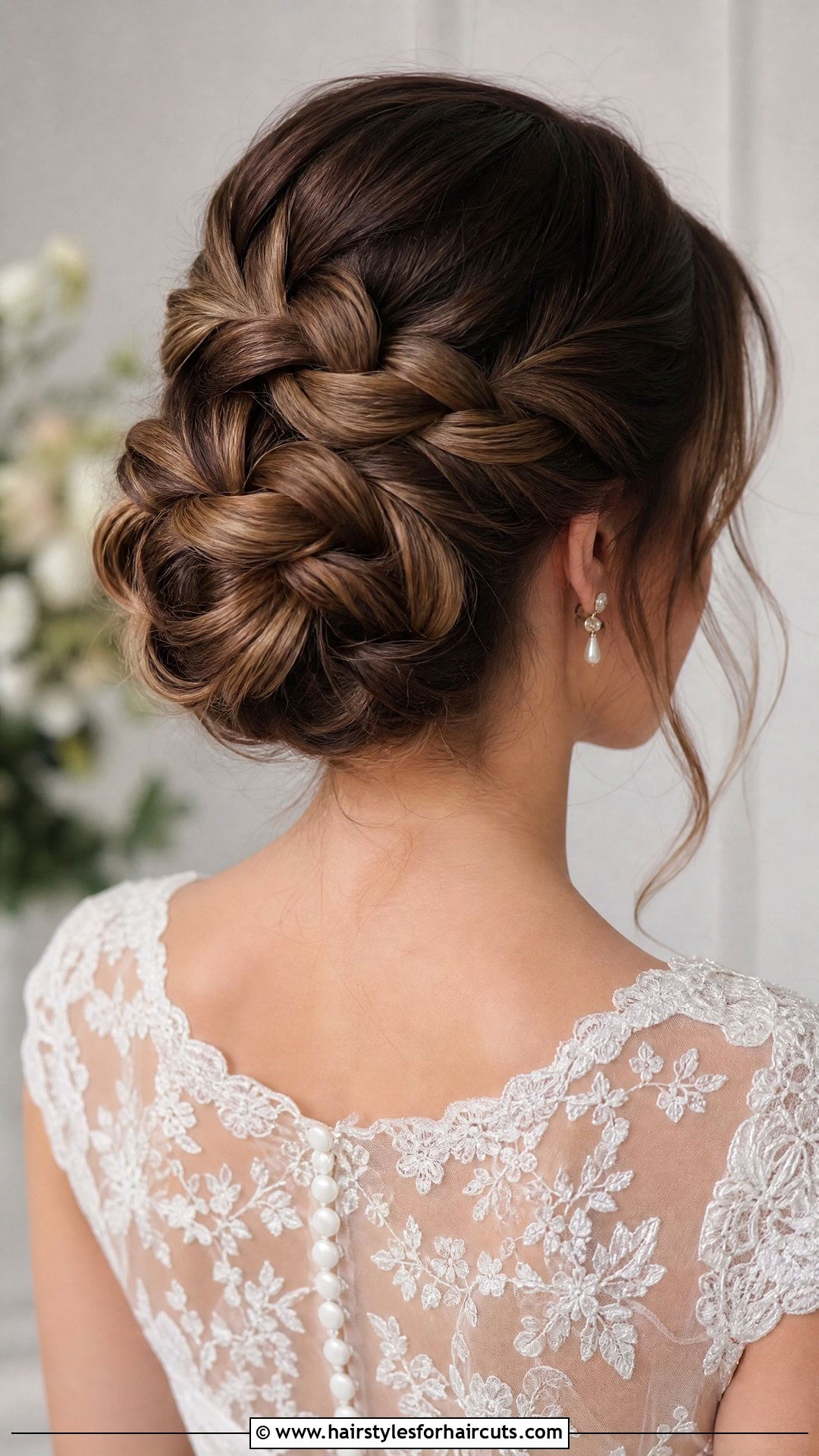 Braided Wedding Bun Updo - 25 bun hairstyles for wedding - 25 bun hairstyles for wedding