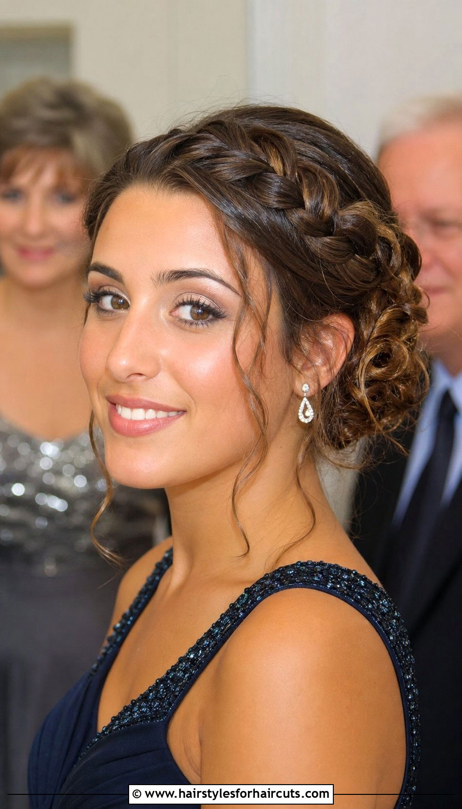 Braided curly updo homecoming hairstyle - 25 curly hairstyles for homecoming - 25 curly hairstyles for homecoming