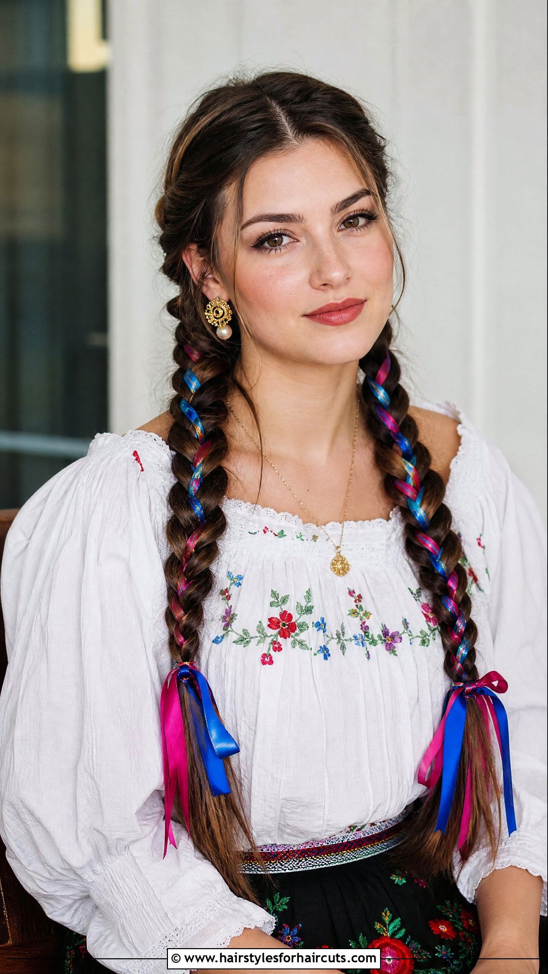 Braids With Ribbons - 25 1969 hairstyles - 25 1969 hairstyles
