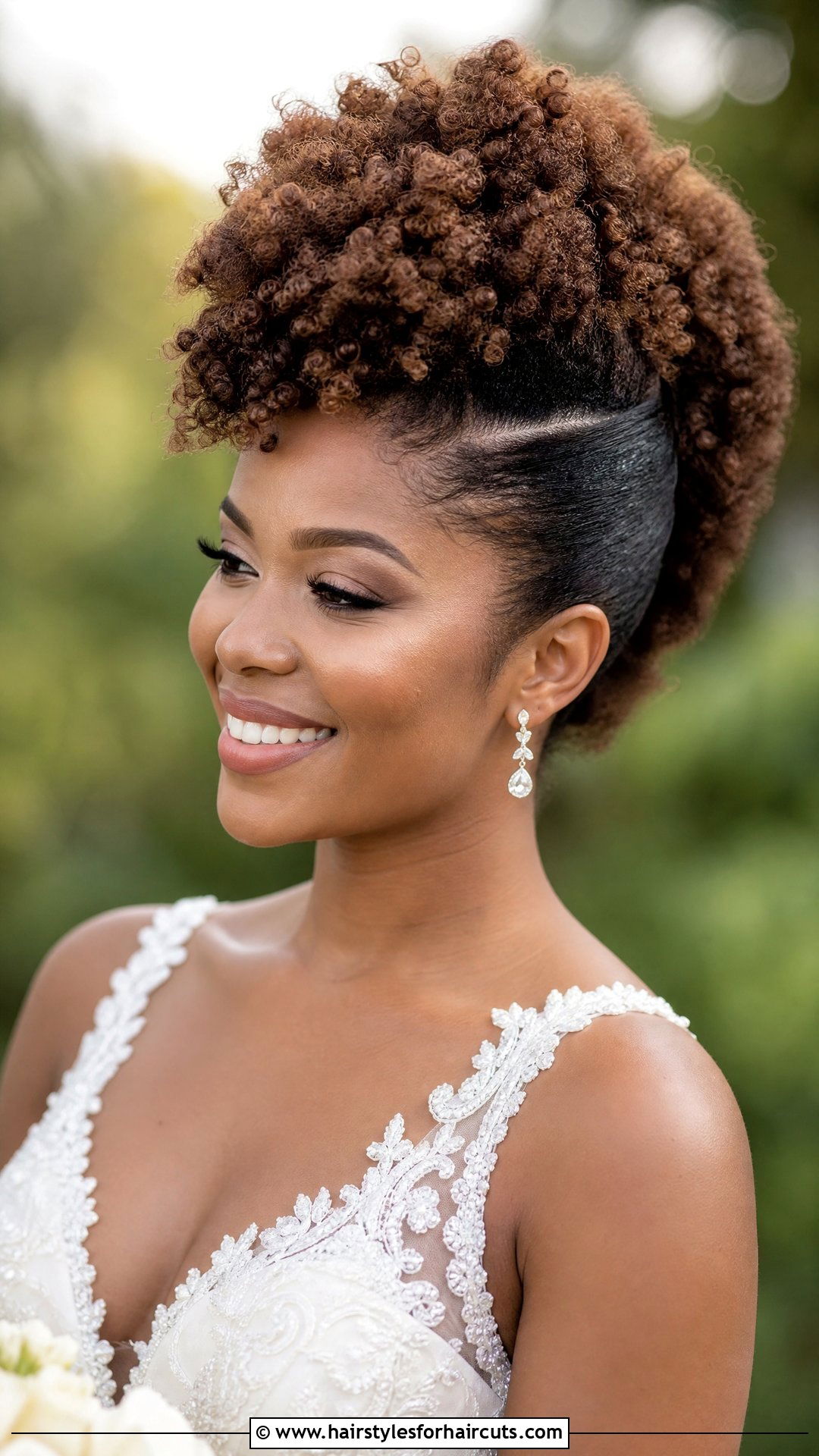 Bridal Afro Hawk Hairstyle - 25 wedding hairstyles for afro hair - 25 wedding hairstyles for afro hair