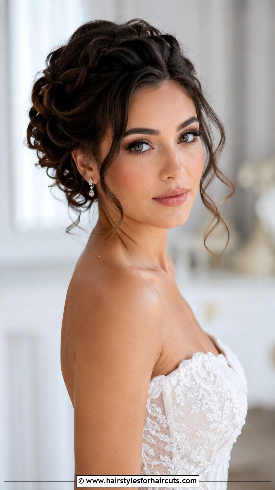 Bridal Barrel Curl Updo - 25 barrel hairstyles - 25 barrel hairstyles