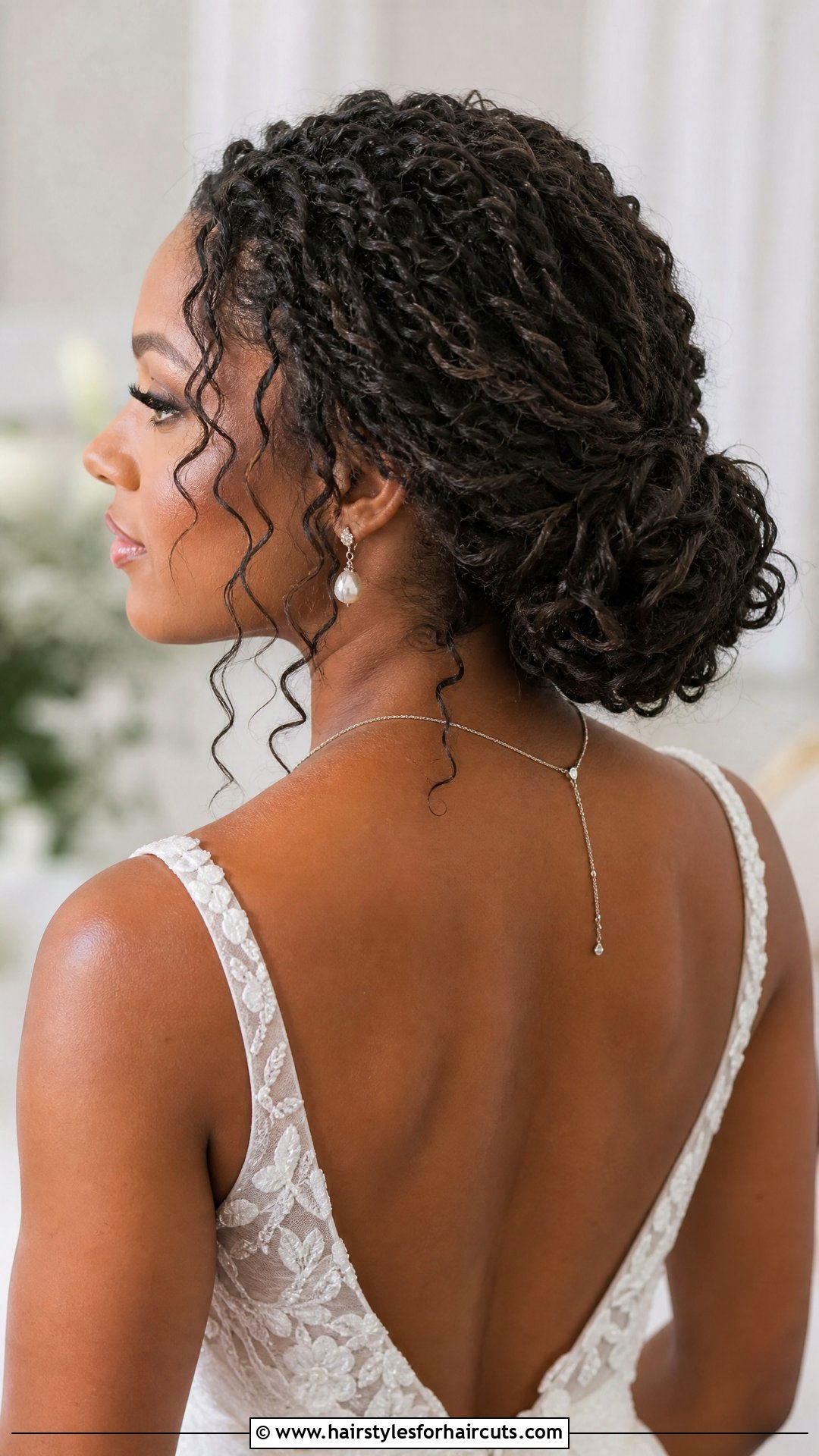 Bridal Passion Twists Pulled Back - 25 wedding hairstyles for afro hair - 25 wedding hairstyles for afro hair