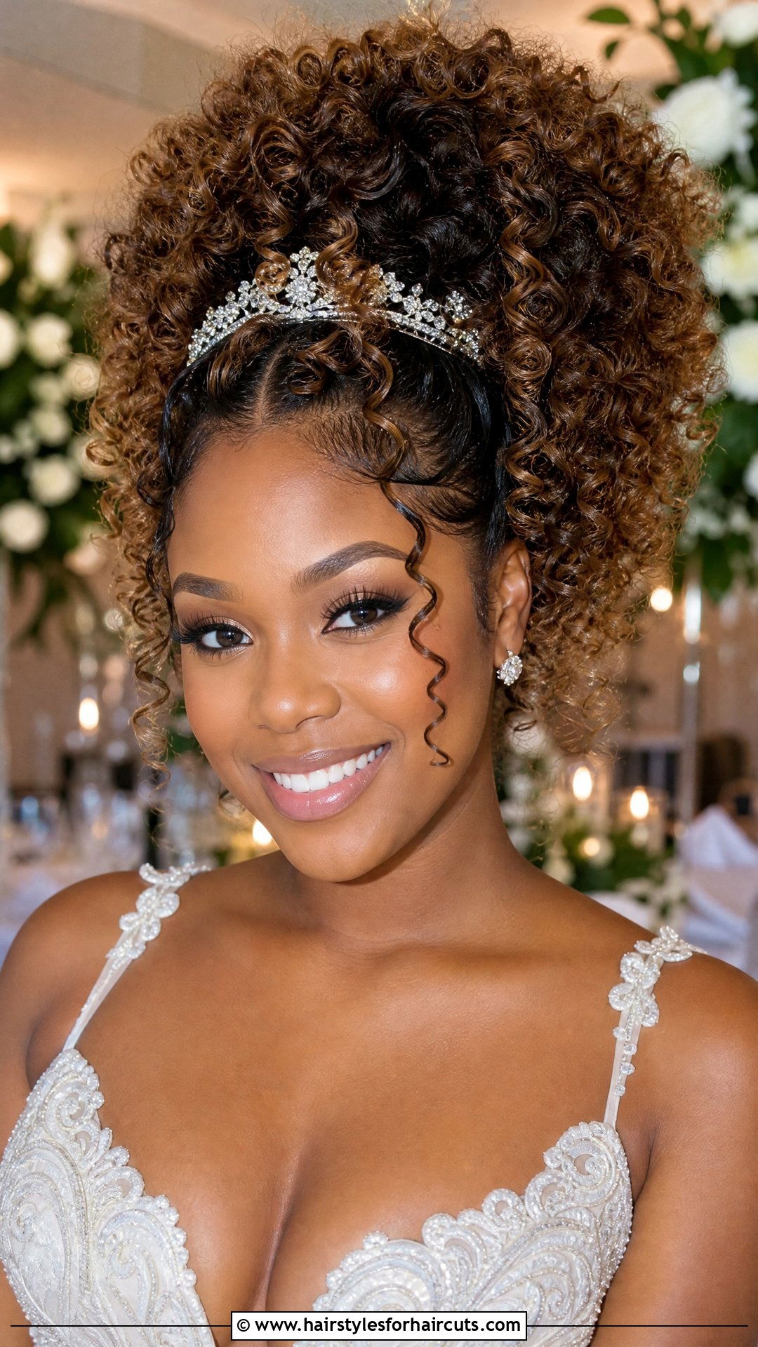 Bridal Pineapple Curls Afro - 25 wedding hairstyles for afro hair - 25 wedding hairstyles for afro hair