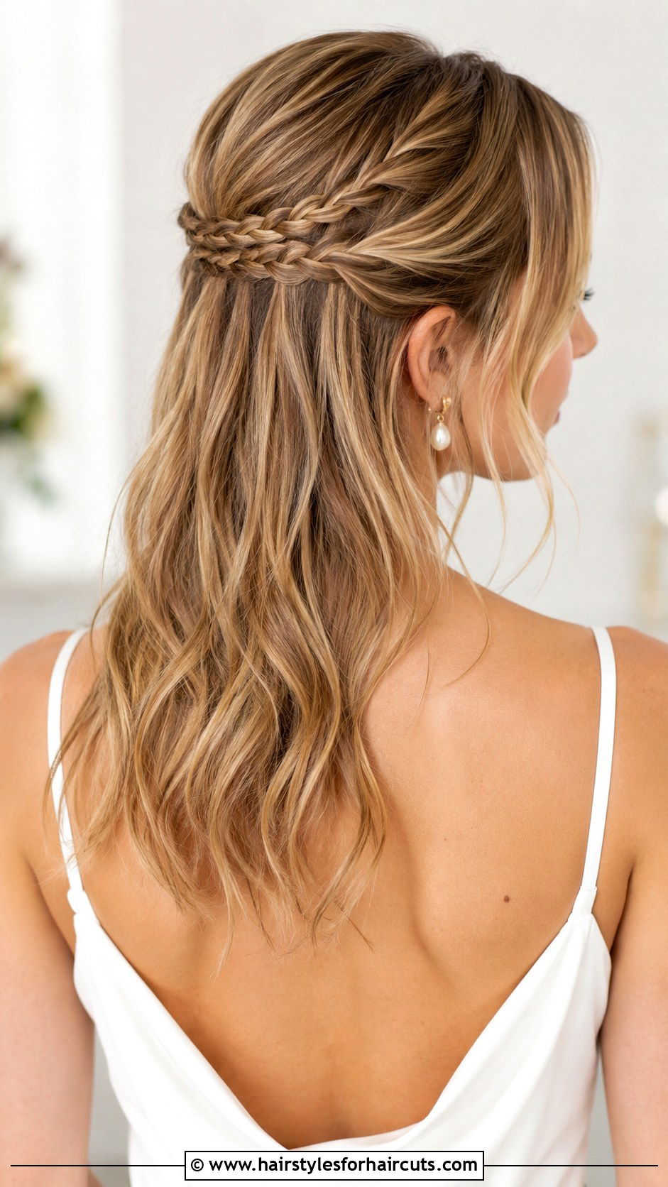 Bridesmaid Half Up Accent Braid Medium Hair - 25 bridesmaid hairstyles for medium hair half up - 25 bridesmaid hairstyles for medium hair half up