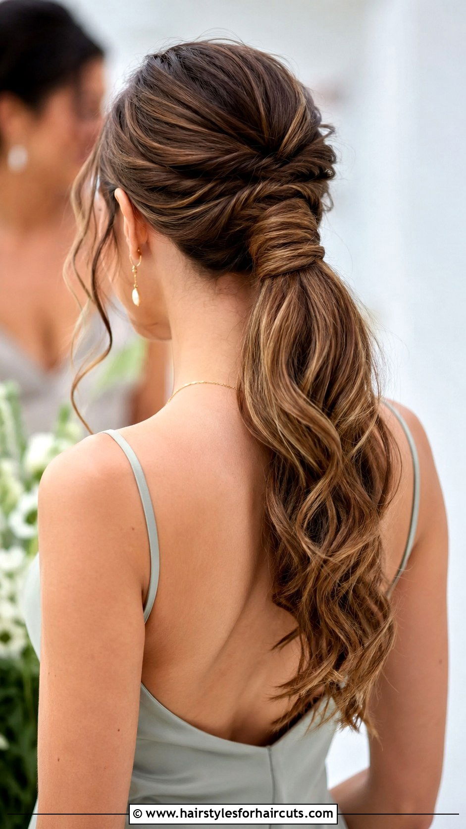 Bridesmaid Half Up Twisted Ponytail Medium Hair - 25 bridesmaid hairstyles for medium hair half up - 25 bridesmaid hairstyles for medium hair half up