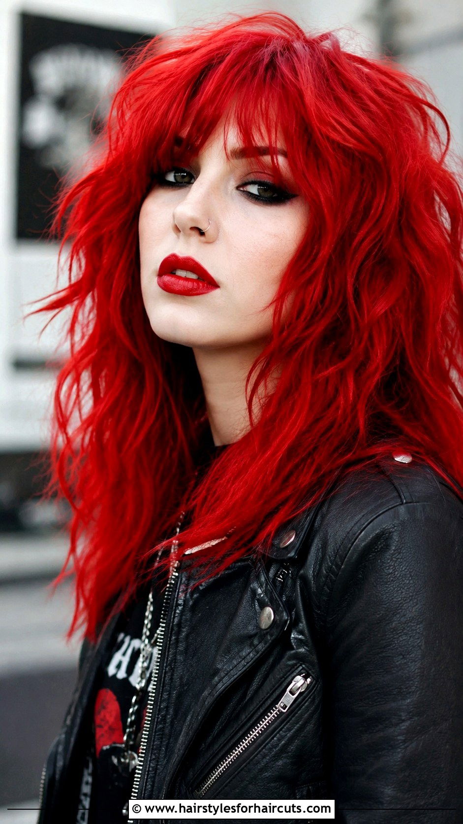 Bright Red Glam Rock Hair - 25 glam rock hairstyles - 25 glam rock hairstyles