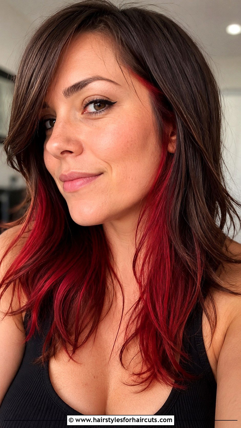 Brown Hair With Red Underneath - 25 brown and red hairstyles - 25 brown and red hairstyles