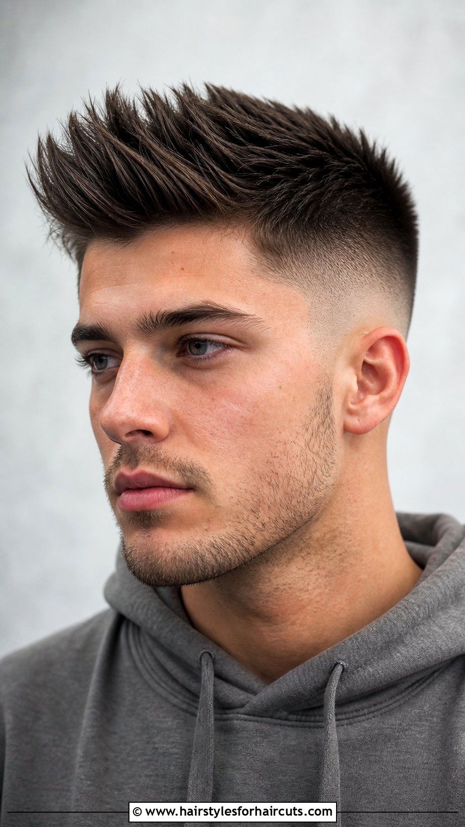 Brush Up Fade - 25 haircuts short on sides long on top - 25 haircuts short on sides long on top