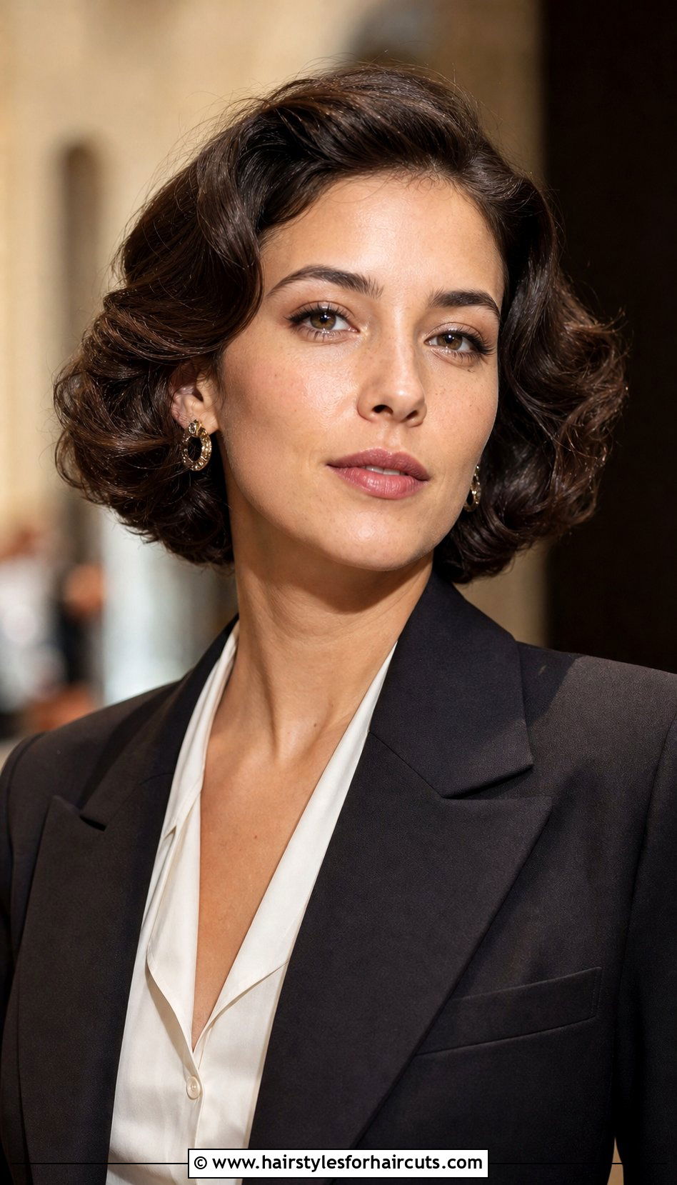Brushed Out Waves On Short Bob - 25 work hairstyles for short hair - 25 work hairstyles for short hair
