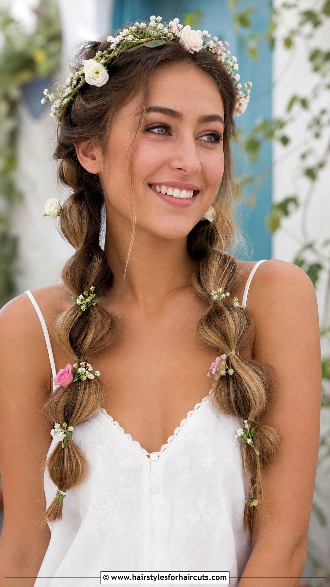 Bubble Braid Flower Crown Long Hair - 25 flower crown hairstyles for long hair - 25 flower crown hairstyles for long hair