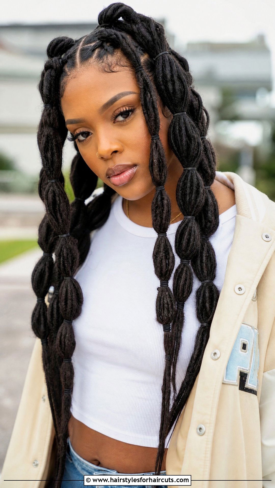 Bubble Braid Locs - 25 hairstyles over locs - 25 hairstyles over locs