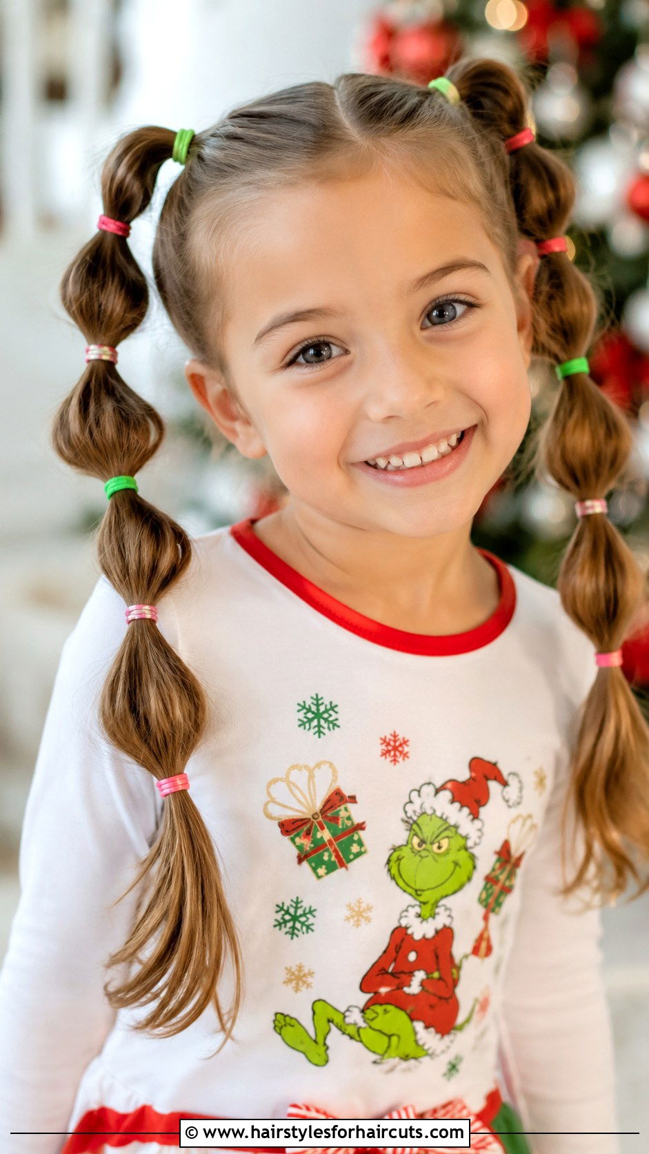 Bubble Braid Pigtails - 25 christmas hairstyles for girls - 25 christmas hairstyles for girls
