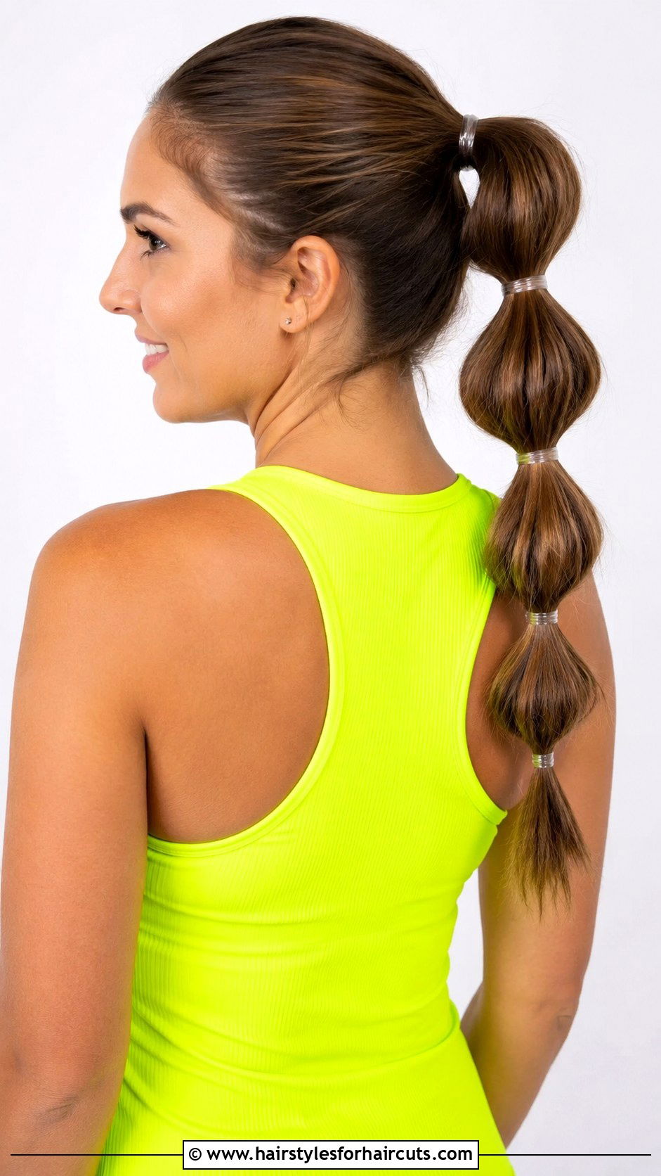 Bubble Braid Ponytail - 25 beginner easy hairstyles for medium hair - 25 beginner easy hairstyles for medium hair