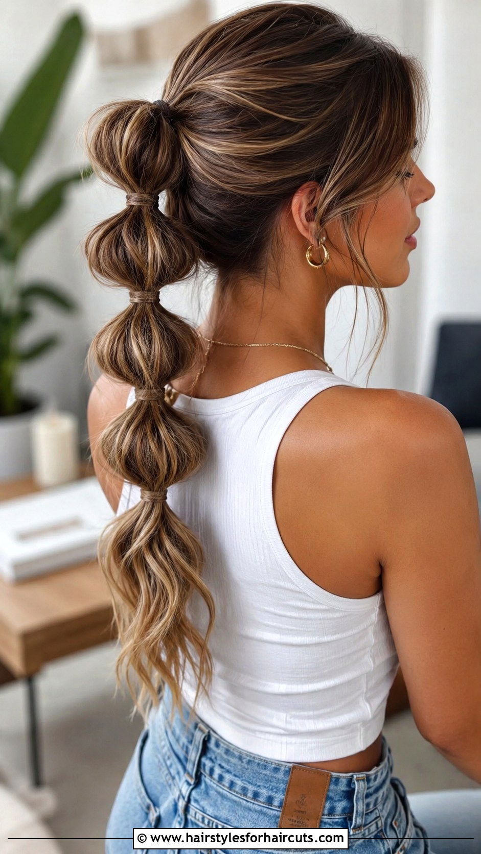 Bubble Braid Ponytail - 25 cute hairstyles for 2c hair - 25 cute hairstyles for 2c hair