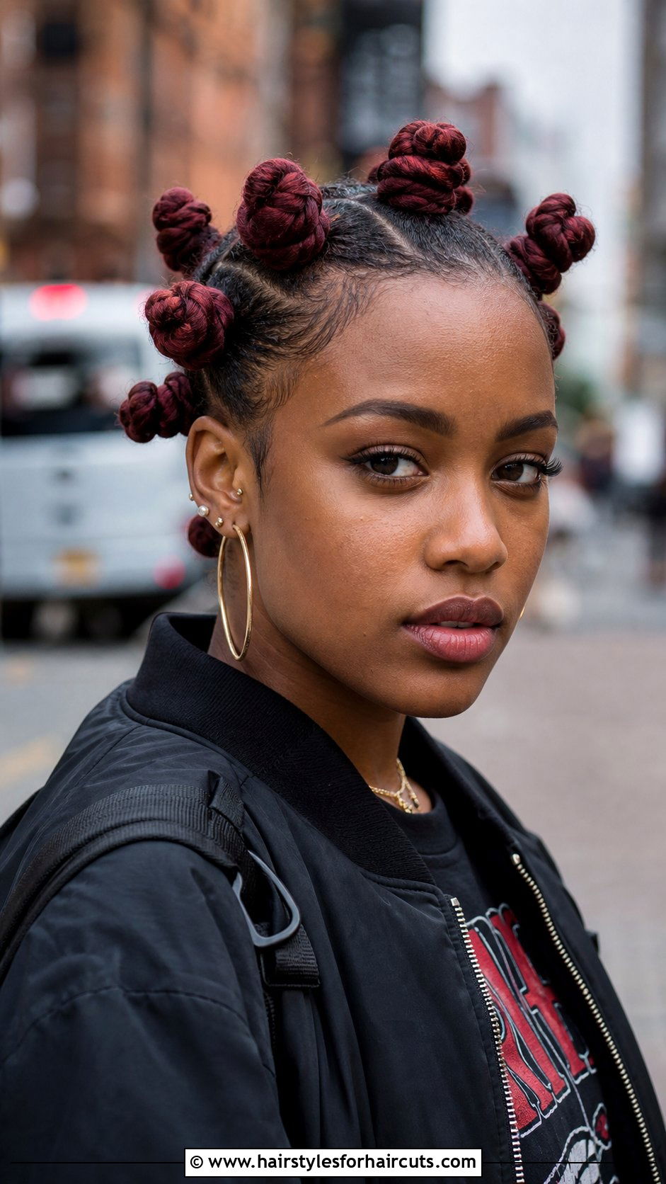 Burgundy Bantu Knots - 25 burgundy hairstyles for black hair - 25 burgundy hairstyles for black hair