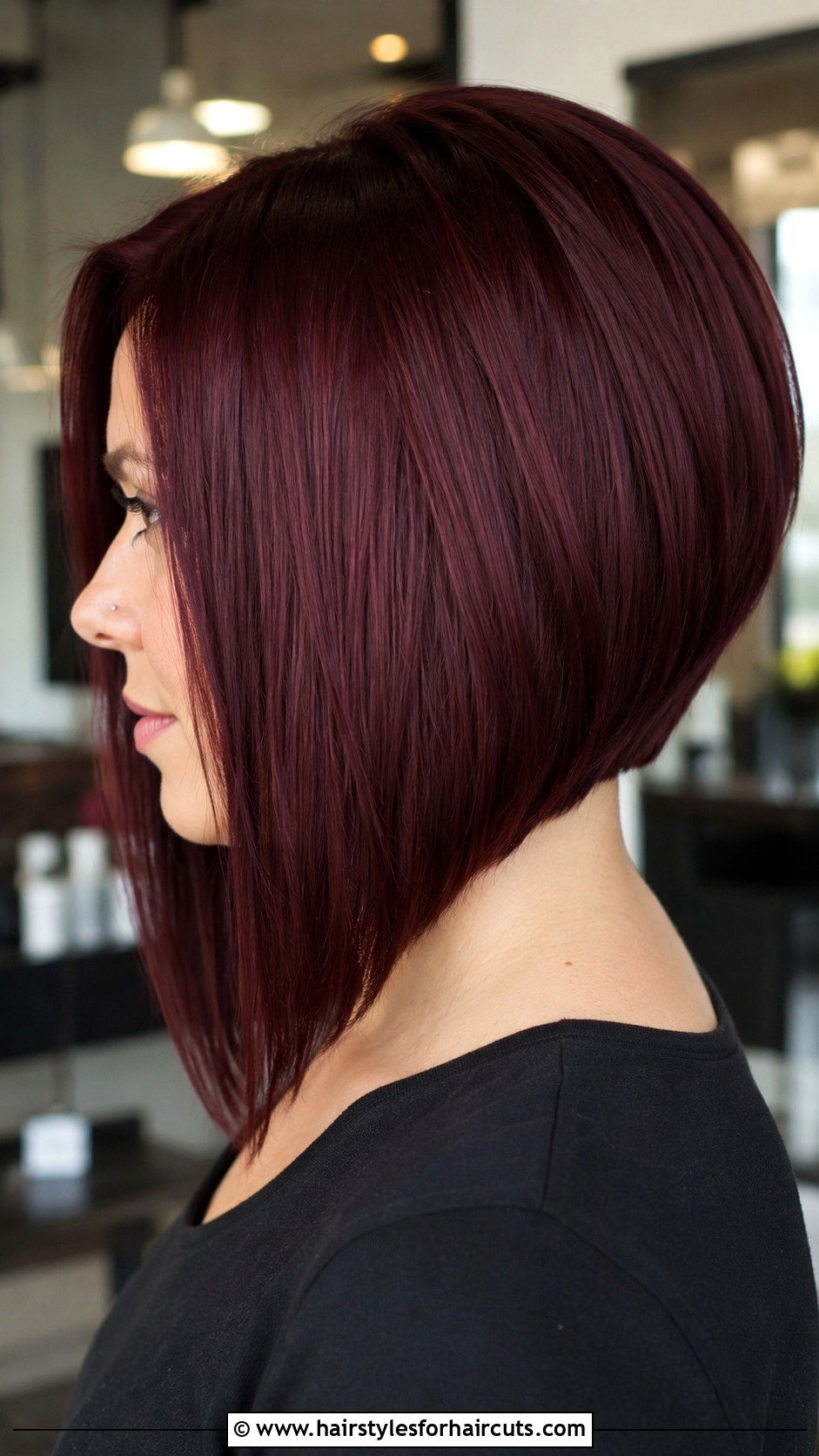 Burgundy Inverted Bob - 25 burgundy hairstyles - 25 burgundy hairstyles