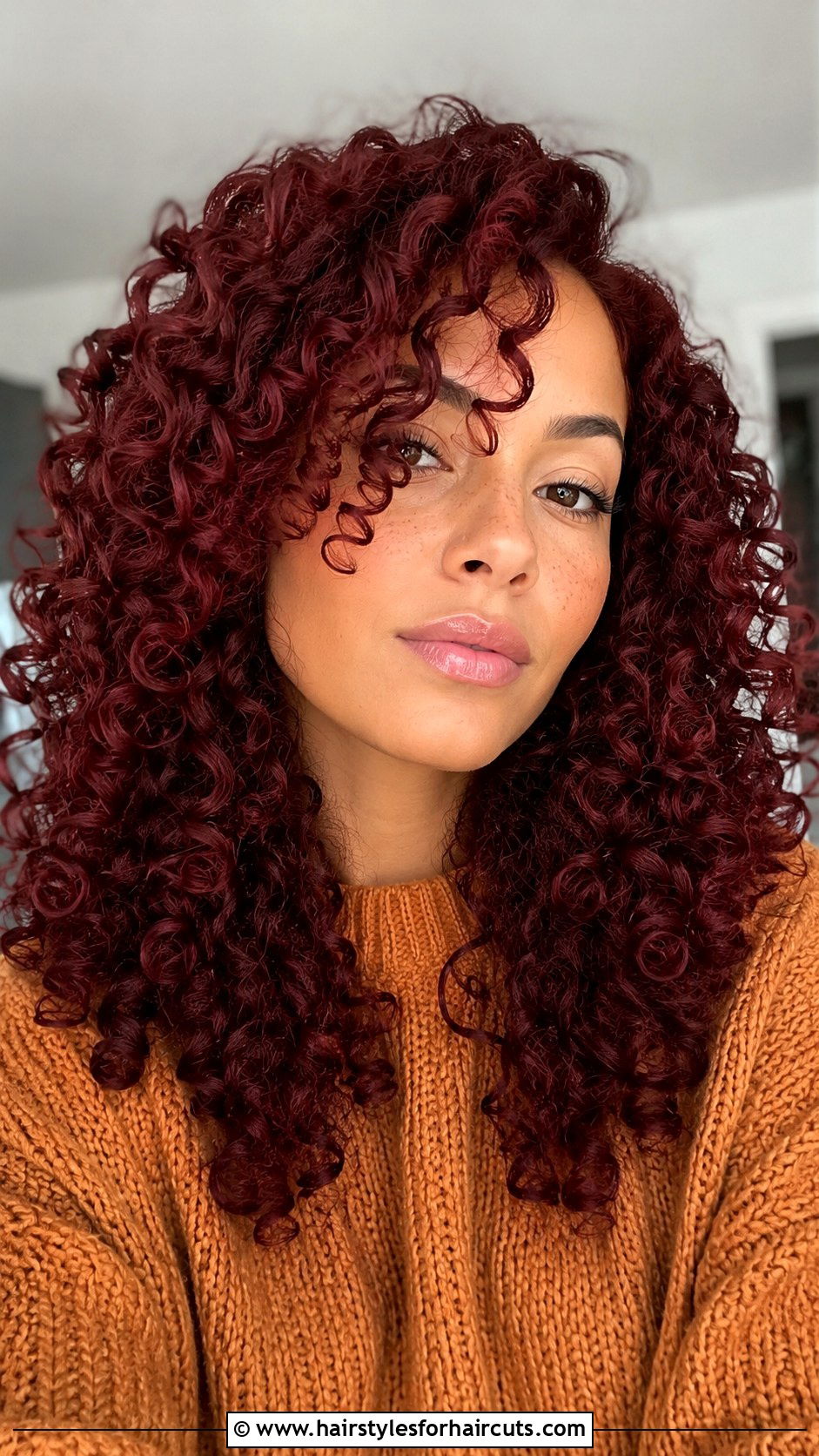 Burgundy Red Curly Hair - 25 dyed hairstyles - 25 dyed hairstyles