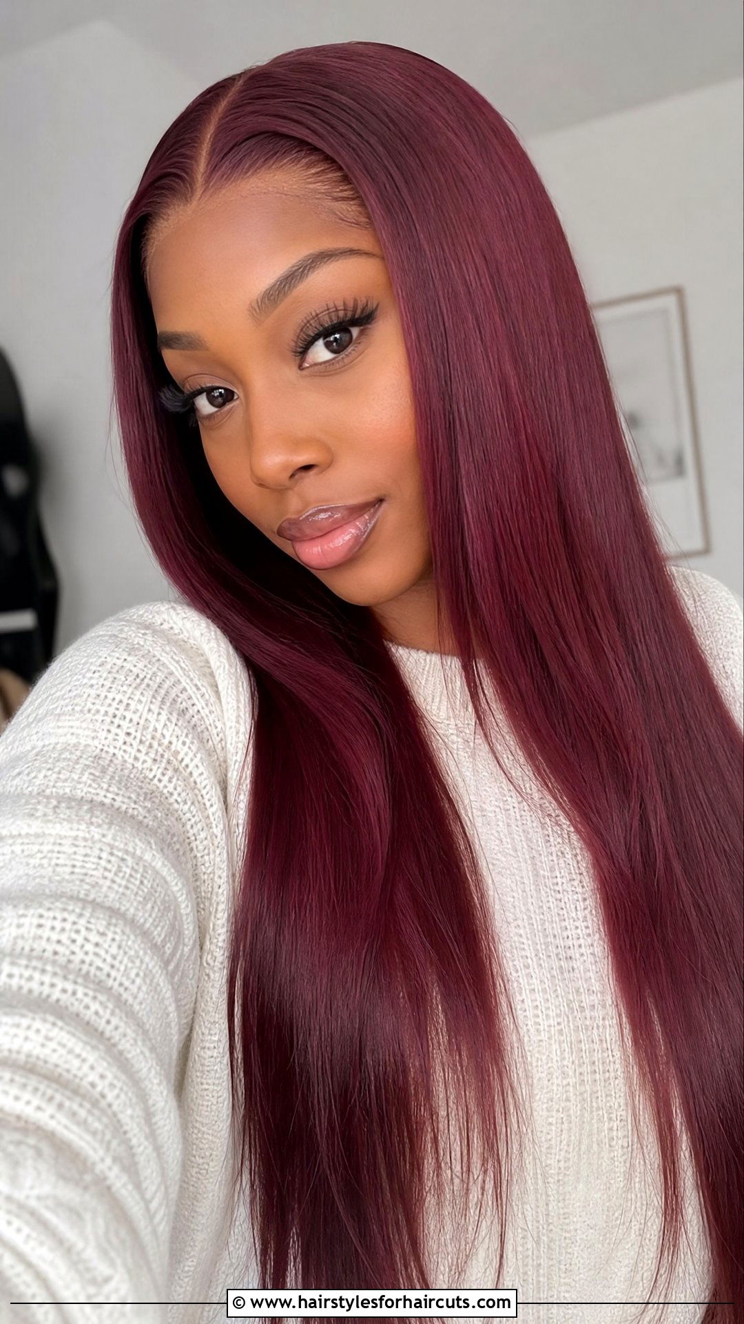 Burgundy Straight Wig - 25 wig hairstyles for black hair - 25 wig hairstyles for black hair