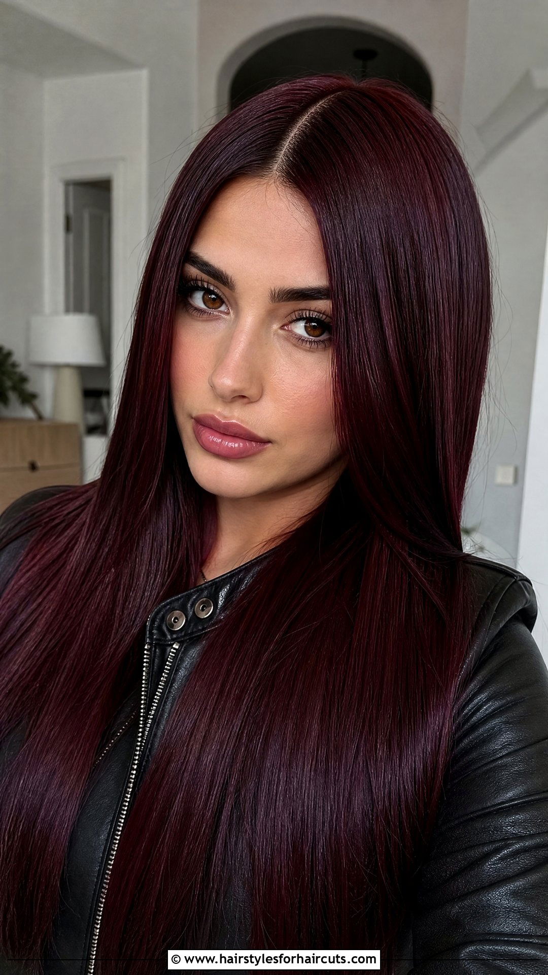 Burgundy Vampire Sleek Long Hair - 25 vampire hairstyles for long hair - 25 vampire hairstyles for long hair