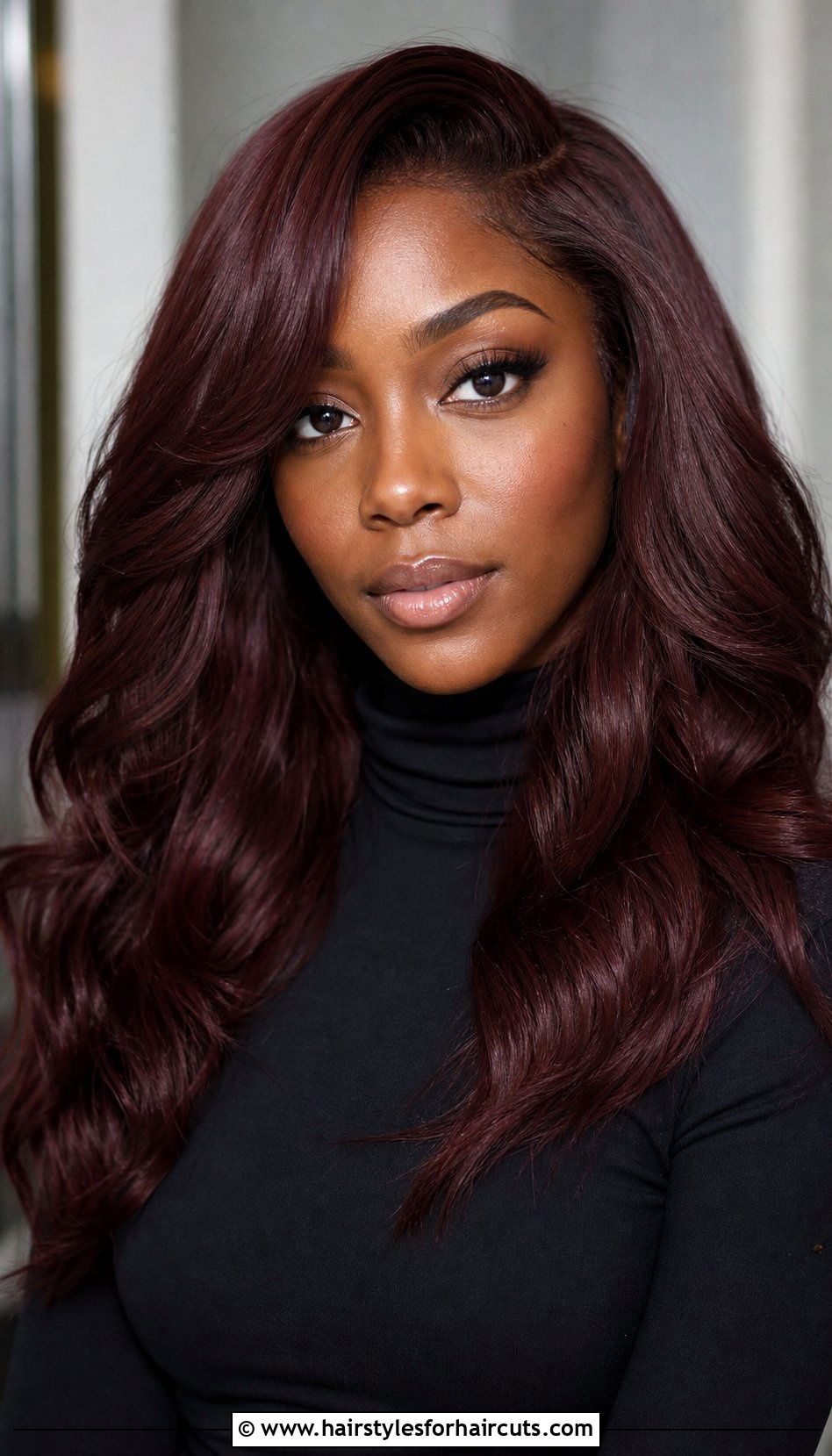 Burgundy Wavy Weave - 25 wavy weave hairstyles for black hair - 25 wavy weave hairstyles for black hair