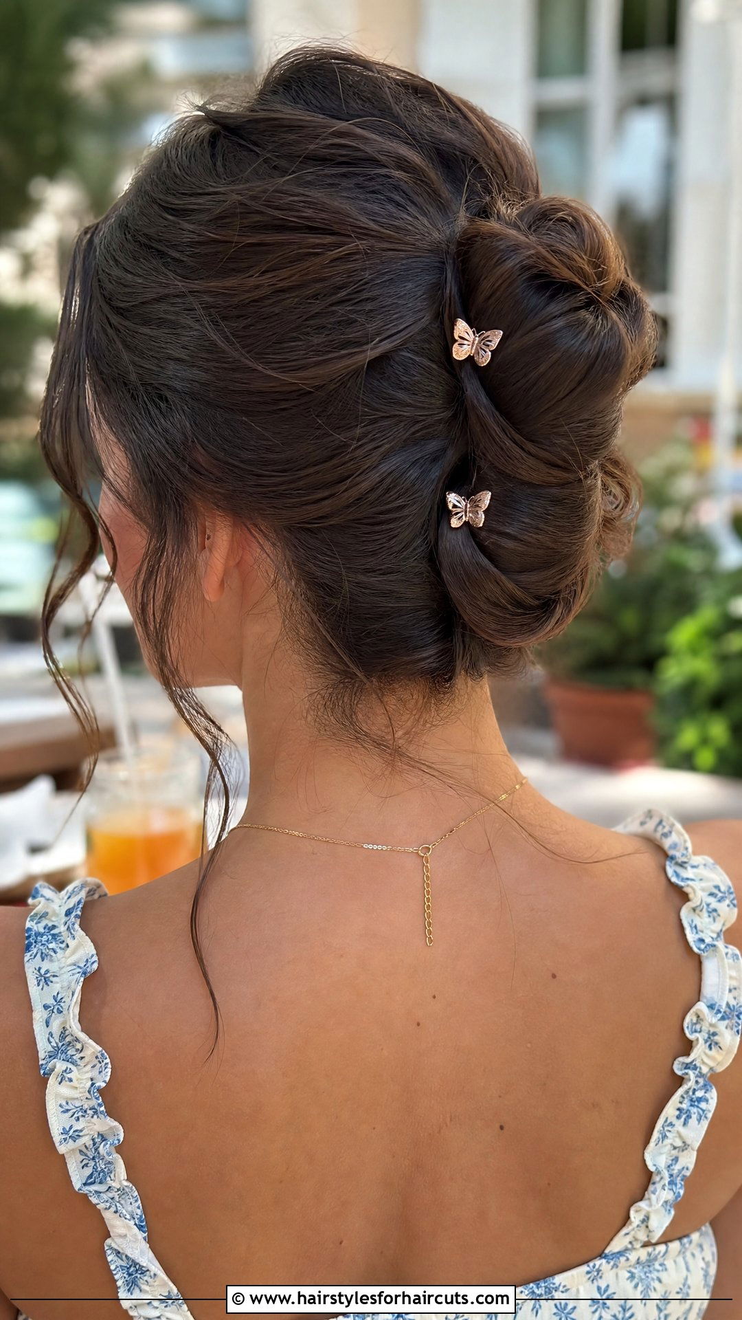 Butterfly Clip Twisted Updo - 25 y2k hair clip hairstyles - 25 y2k hair clip hairstyles