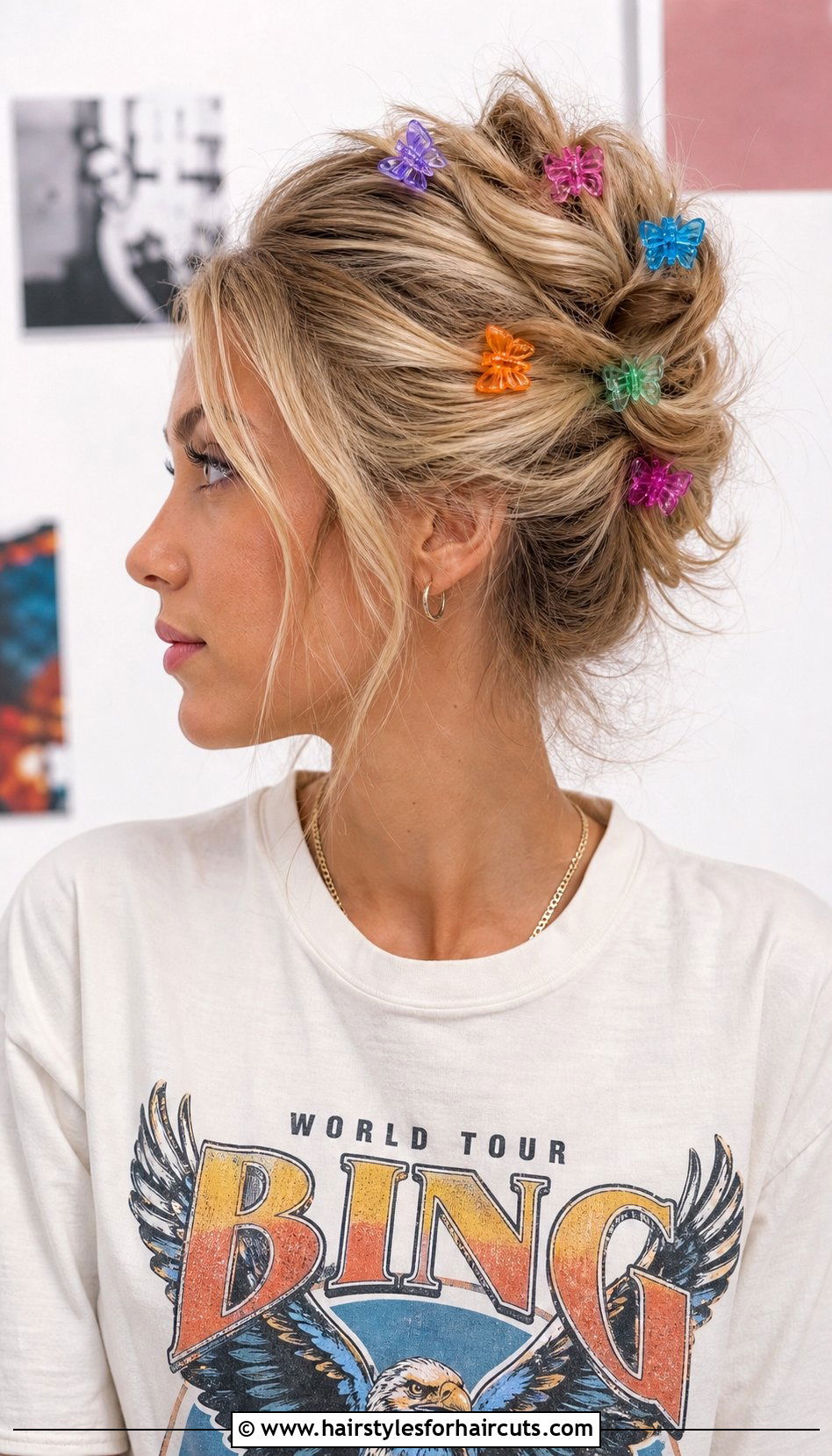 Butterfly Clip Updo - 25 cute hairstyles long straight hair - 25 cute hairstyles long straight hair