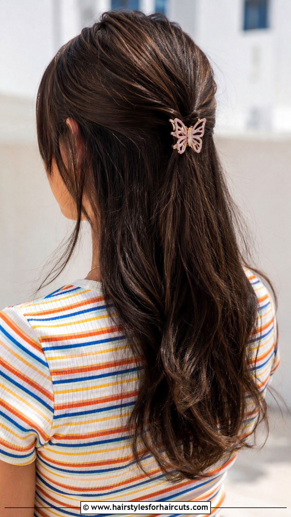 Butterfly Clips On Half Up Half Down Hair - 25 haircuts accessories - 25 haircuts accessories