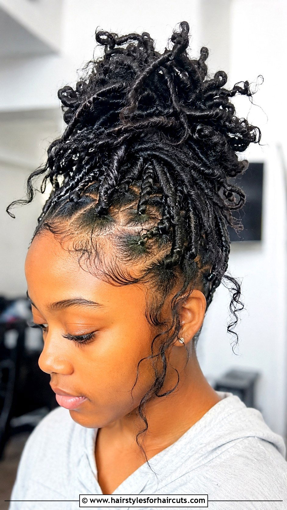 Butterfly Locs Updo - 25 hair up hairstyles for school - 25 hair up hairstyles for school
